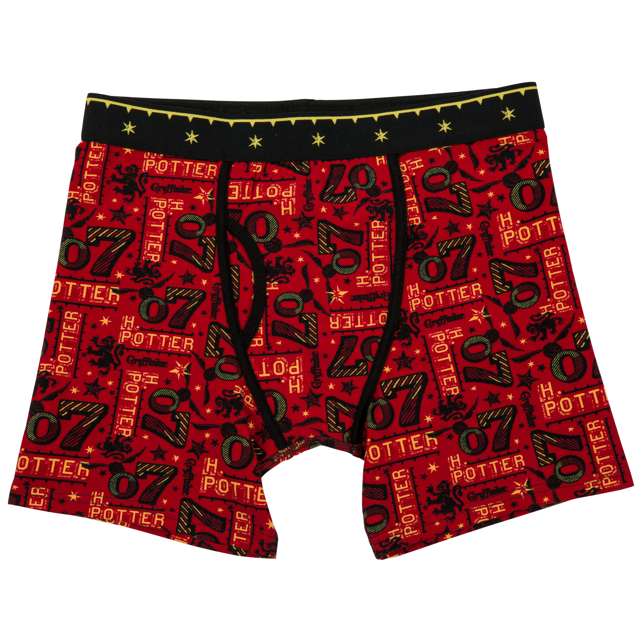 Harry Potter Mens Black Hogwarts Gryffindor Underwear Boxer Briefs