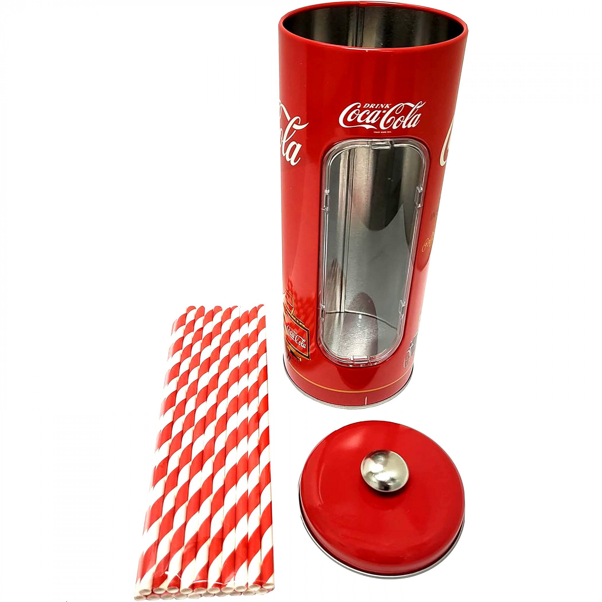 Coca-Cola Retro Straw Tin Canister