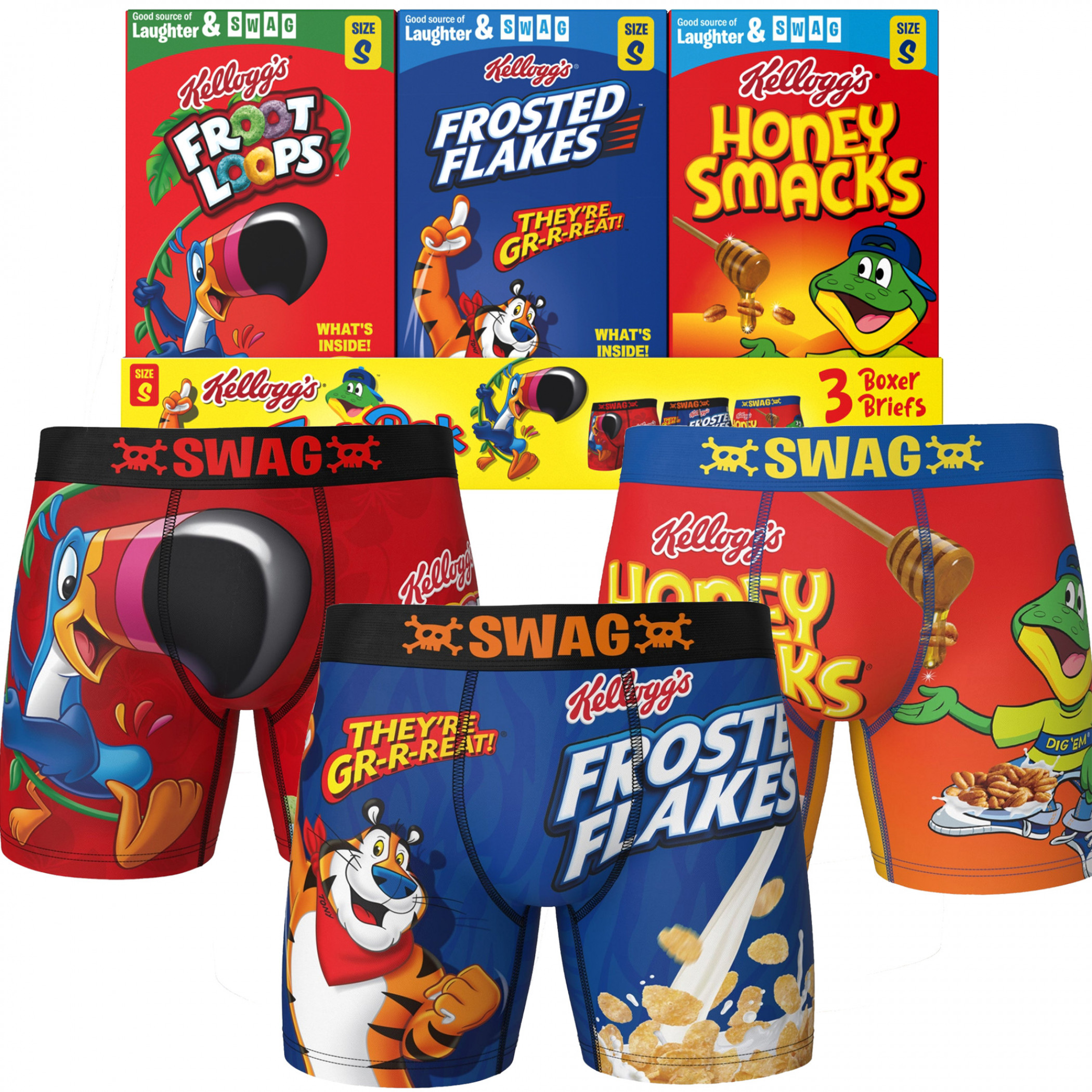 Kellogg's Cereal Aisle 3-Pack Swag Boxer Briefs