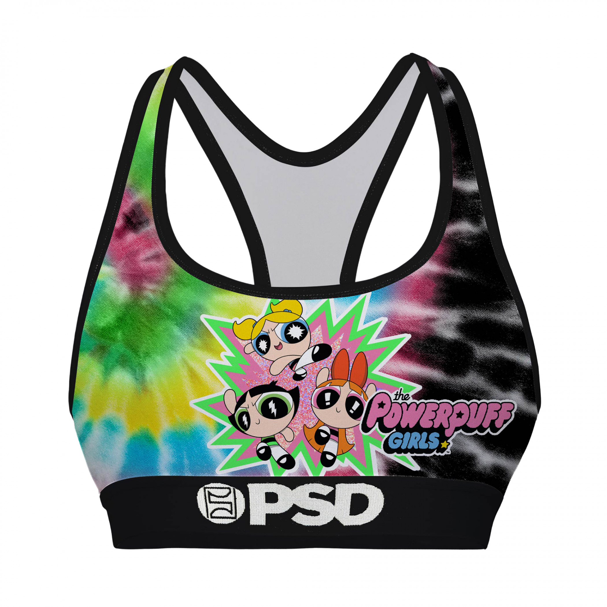 The Powerpuff Girls Tie-Dye PSD Sports Bra