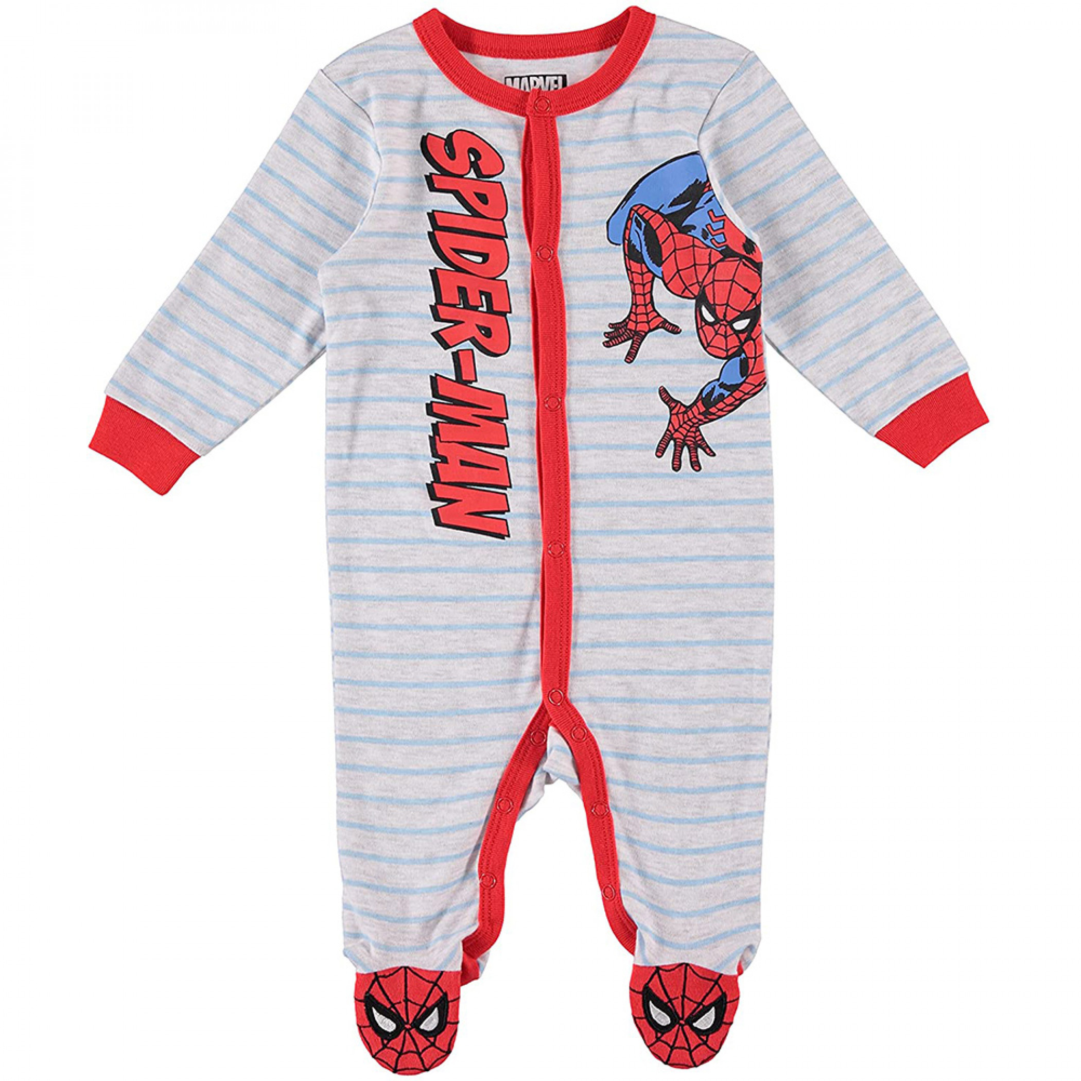 Spider-Man Character Wall Crawlin' Novelty Sleep and Play Footed Pajamas
