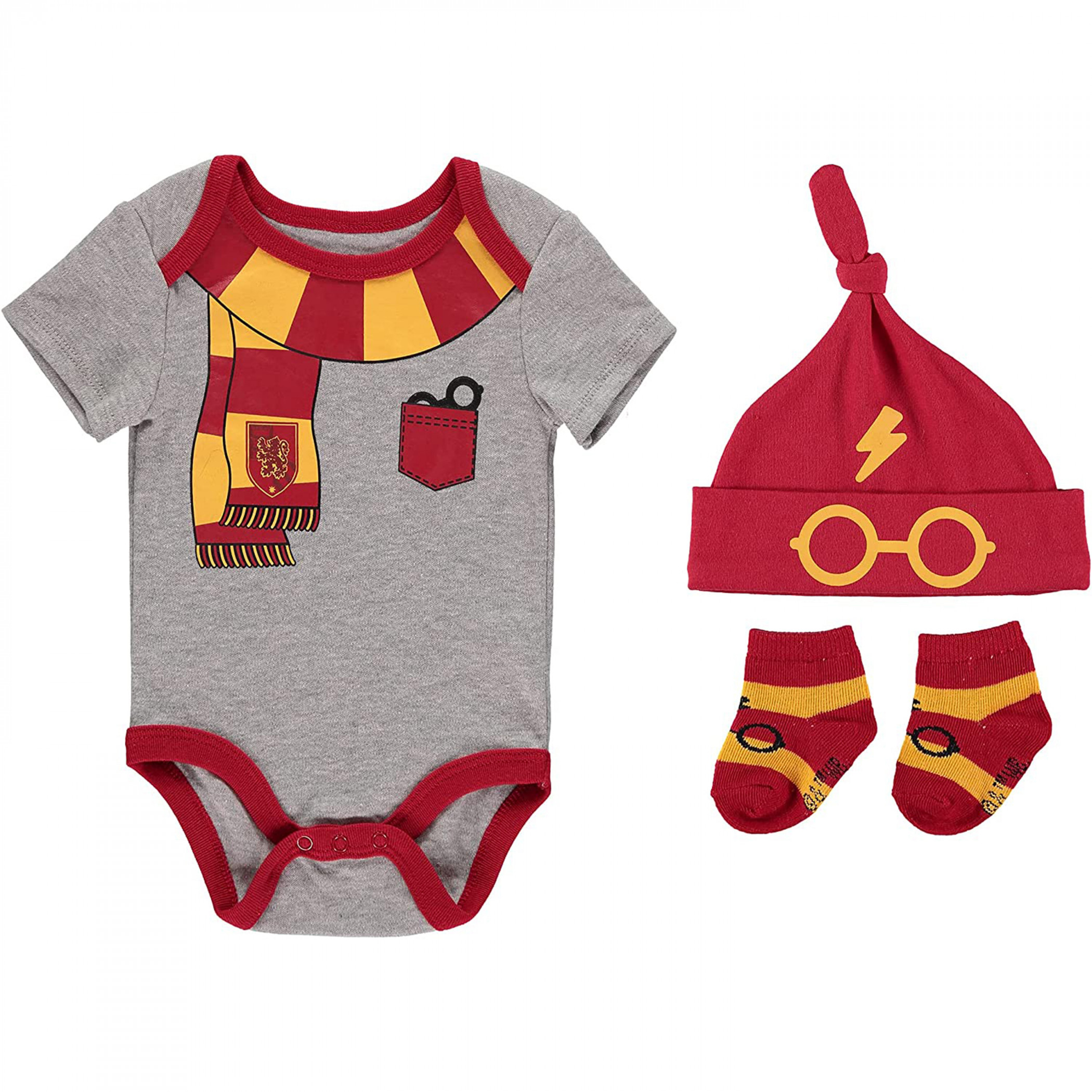 Harry Potter Gryffindor 3-Piece Infant Bodysuit Gift Set