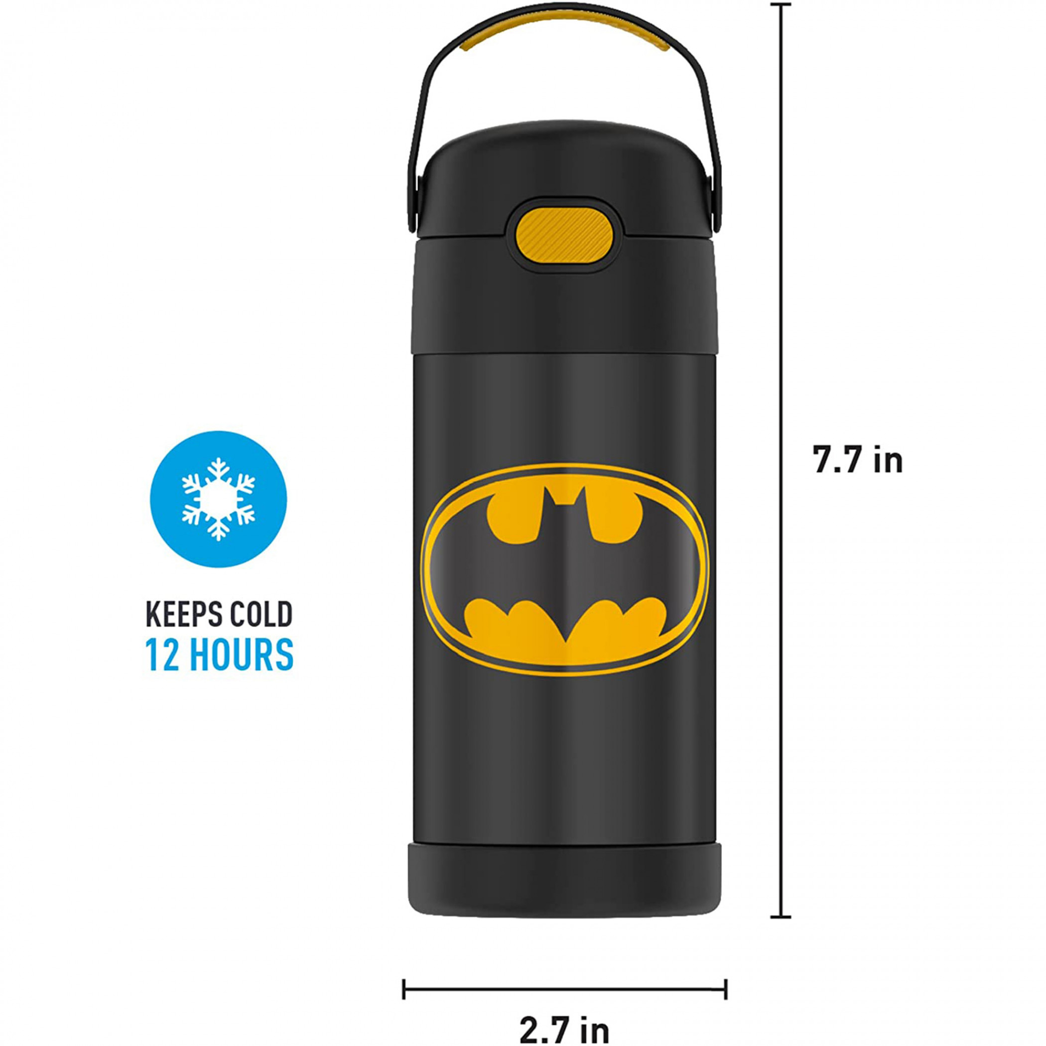 DC Comics Batman Symbol Stainless Steel 12oz Thermos Funtainer
