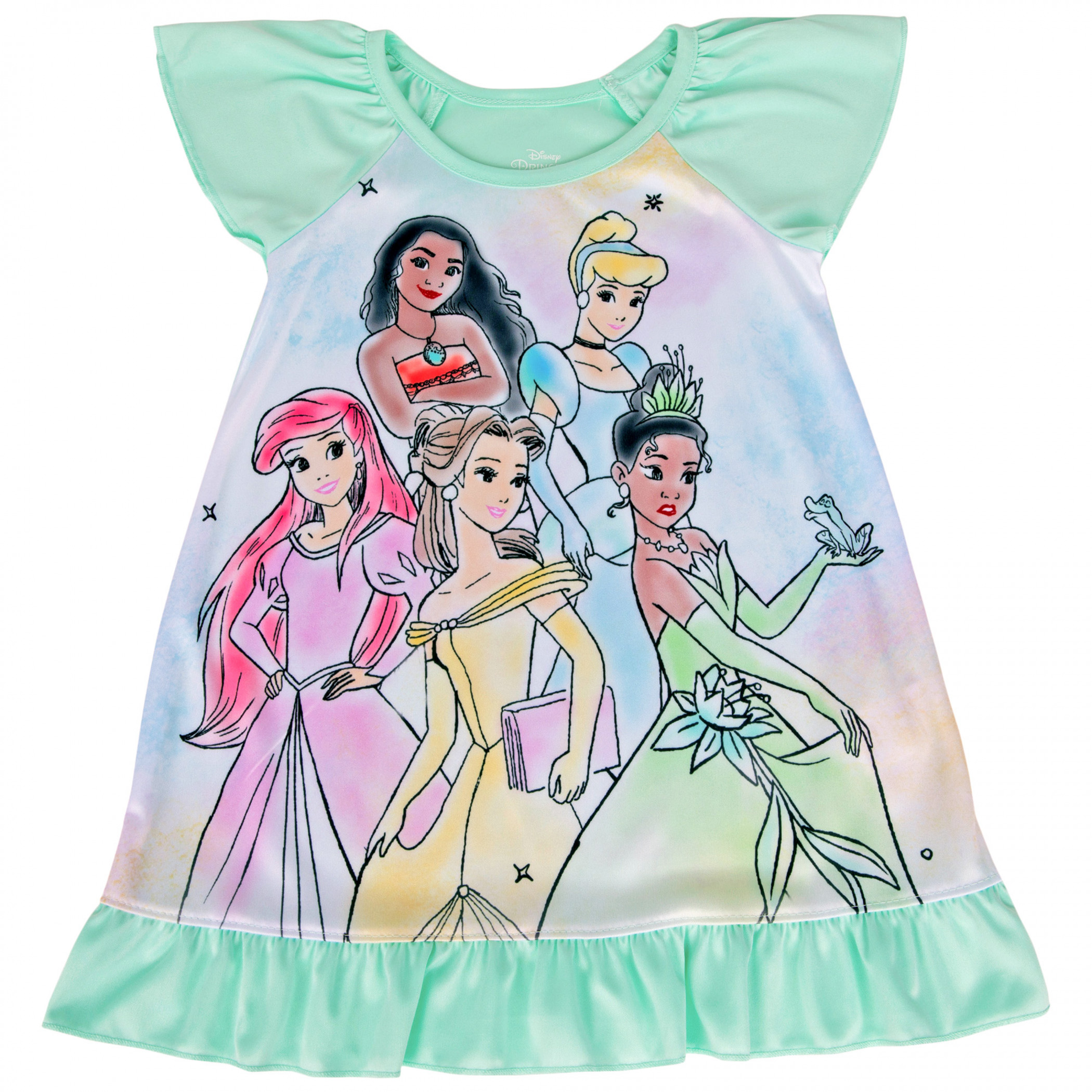 Disney Princesses Watercolor Style Girl's Toddler Nightgown