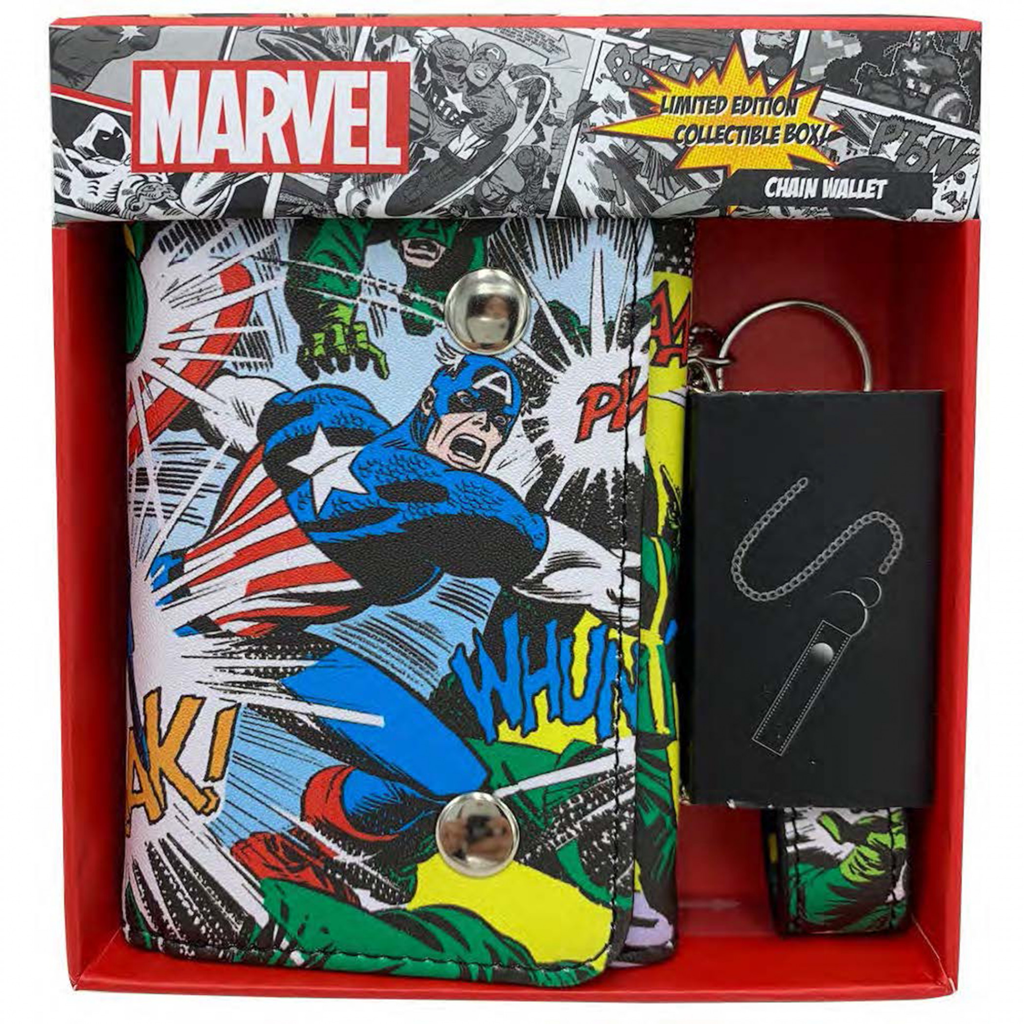 Captain America Bam! Trifold Chain Wallet