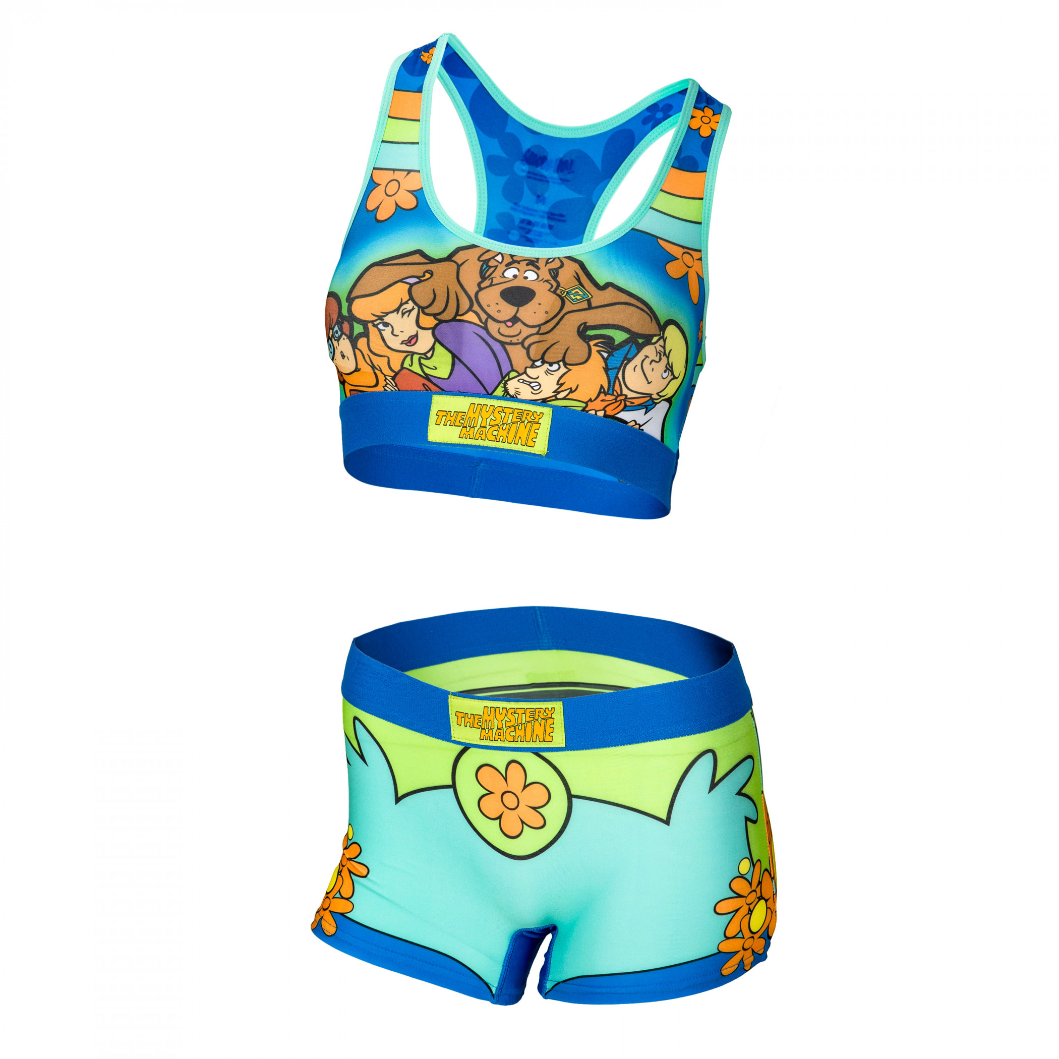 Scooby-Doo Mystery Machine License Plate Bra and Boy Short Panty Set