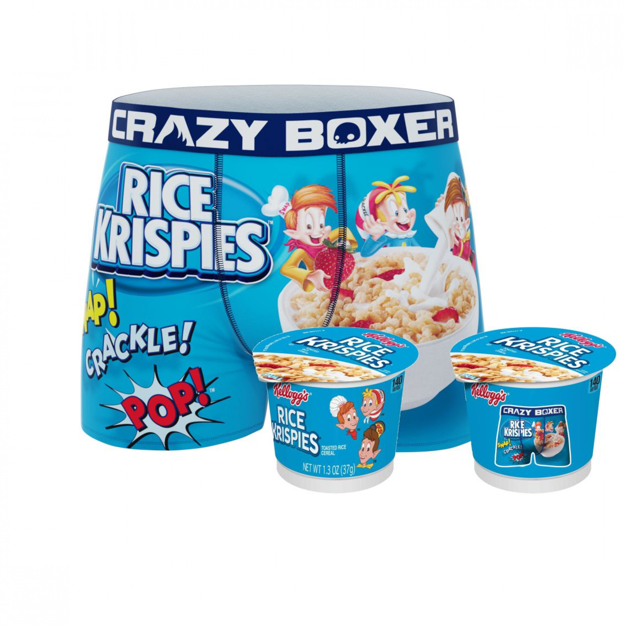 Crazy Boxer Underwear Mens Large 36-38 Briefs Kelloggs Fruit Loops Cereal  Fun