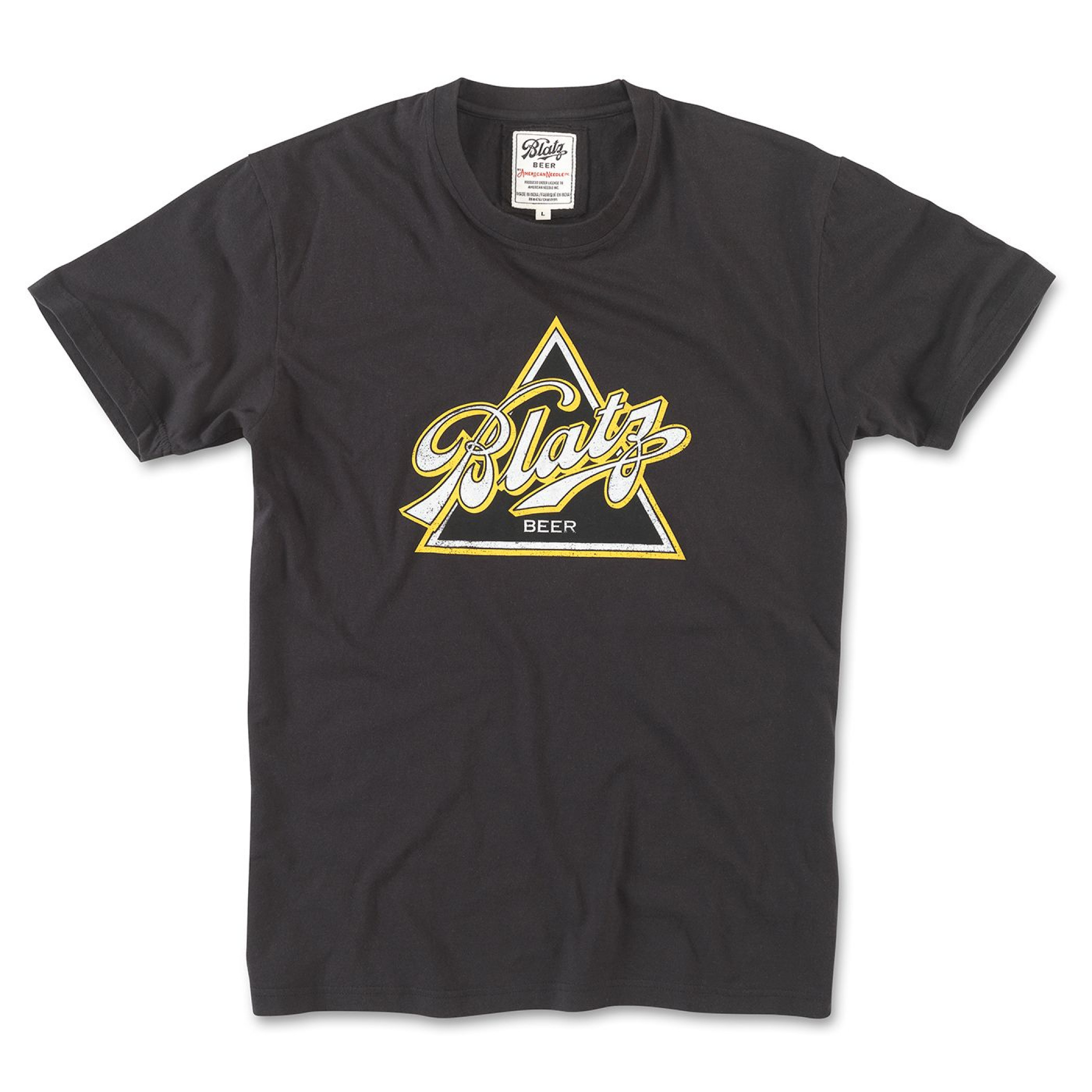 Blatz Beer Retro Style Logo Brass Tacks T-Shirt