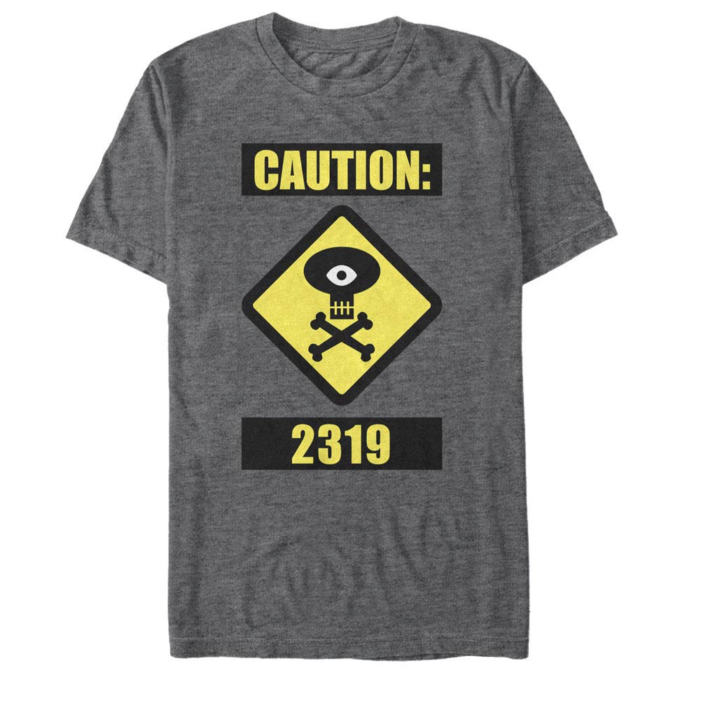 Disney Pixar Monsters Inc University Caution Gray T-Shirt