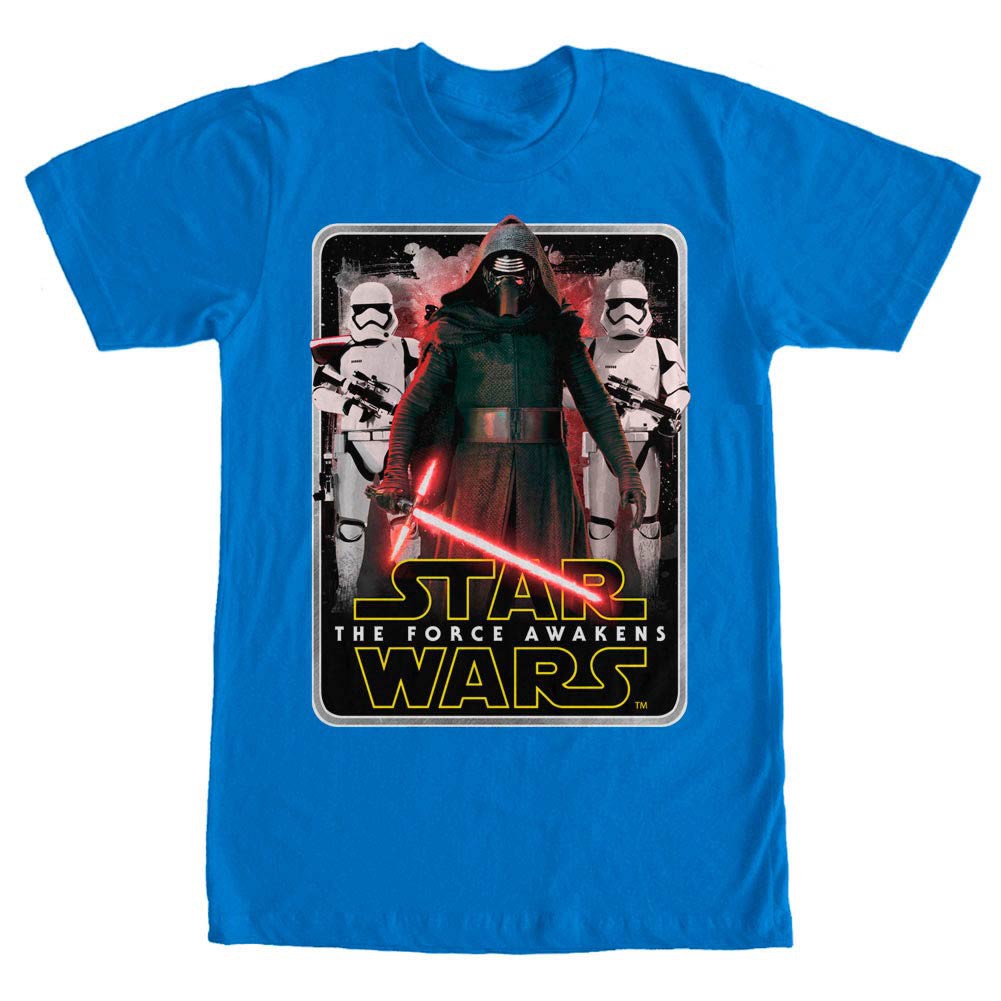 Star Wars Episode 7 Mangled Edge Blue T-Shirt