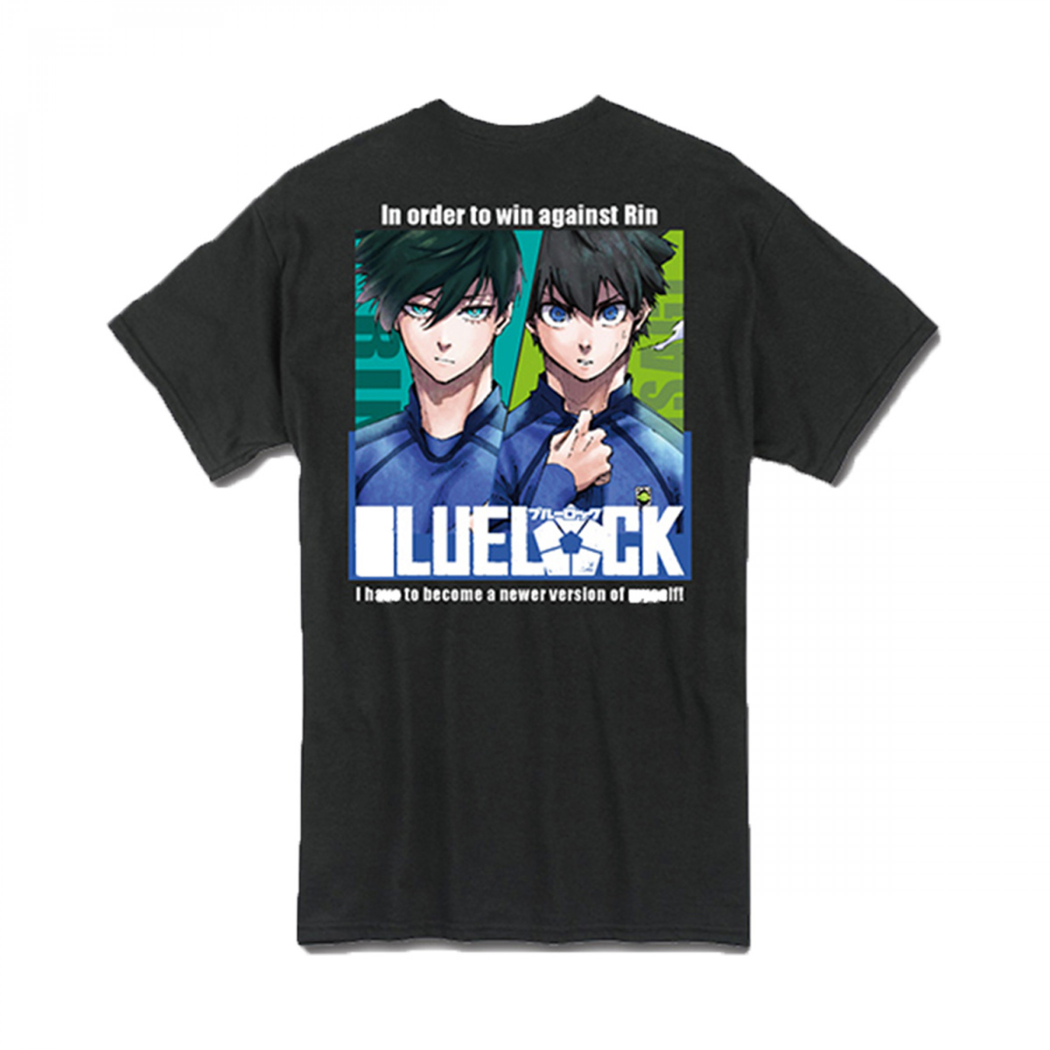 Blue Lock Rin & Isagi Front and Back Print T-Shirt