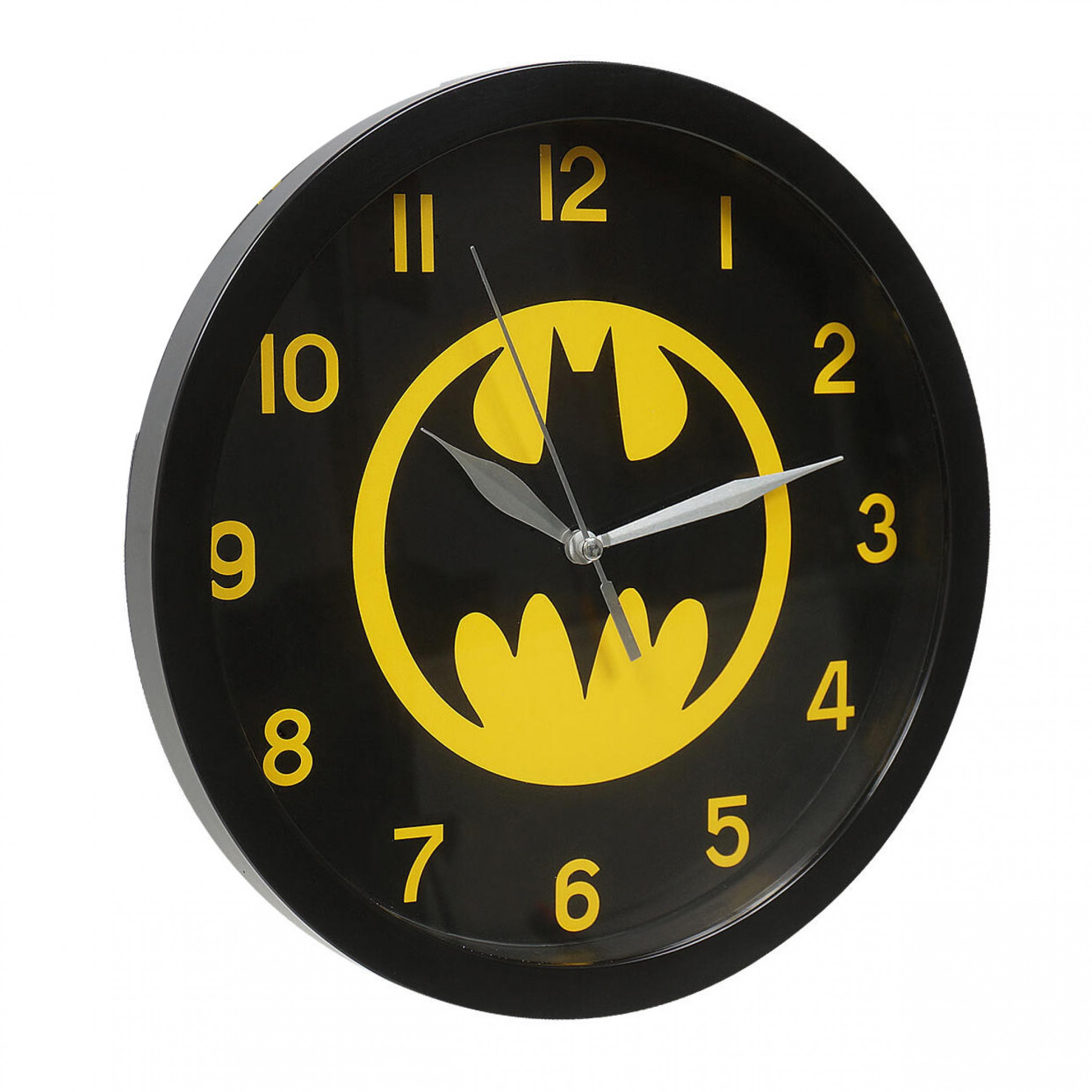 Batman Black on Yellow Symbol Wall Clock