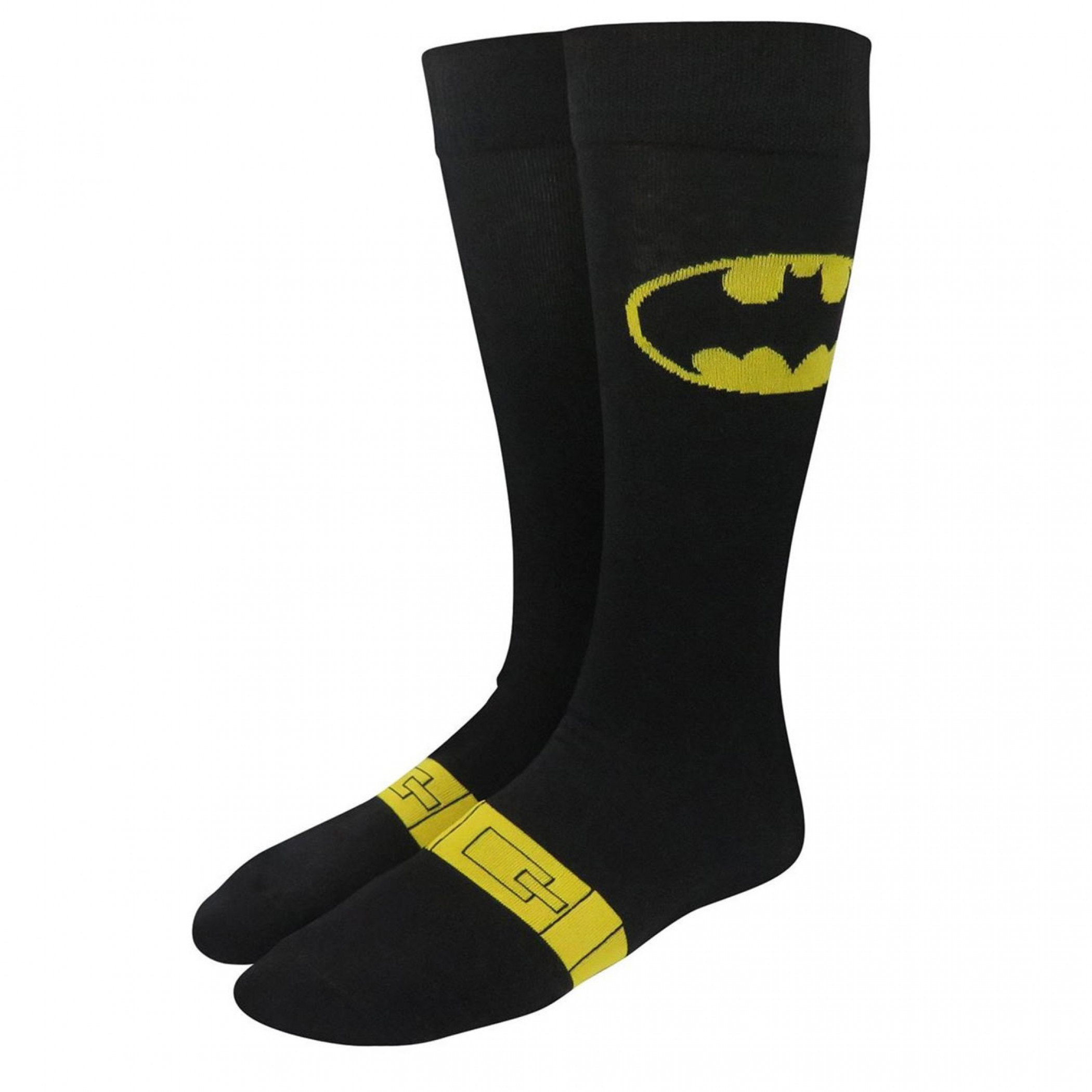 Batman Symbol and Costume Crew Socks 2-Pair Pack