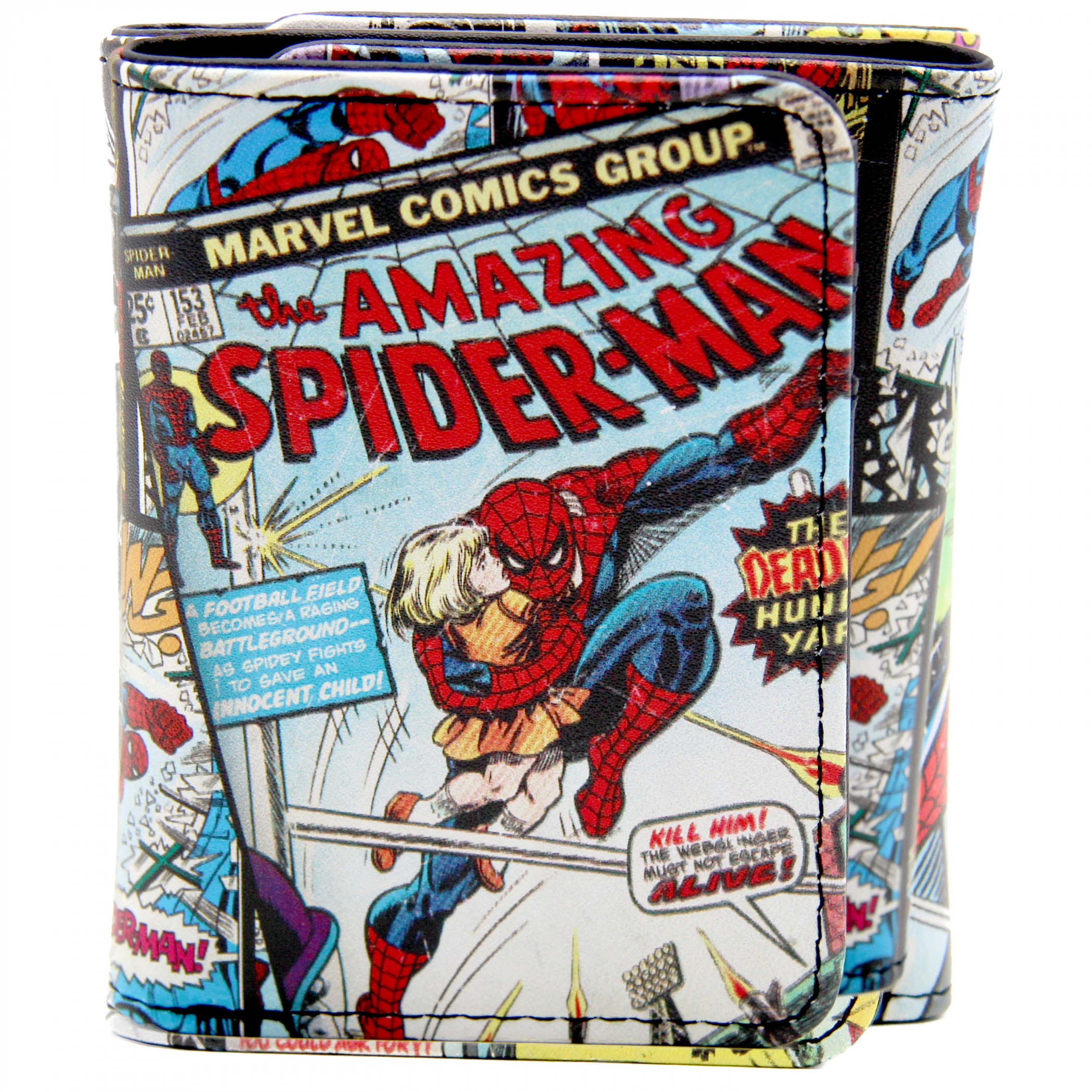 Spider-Man #153 Comic Cover Trifold Wallet in Collectors Tin