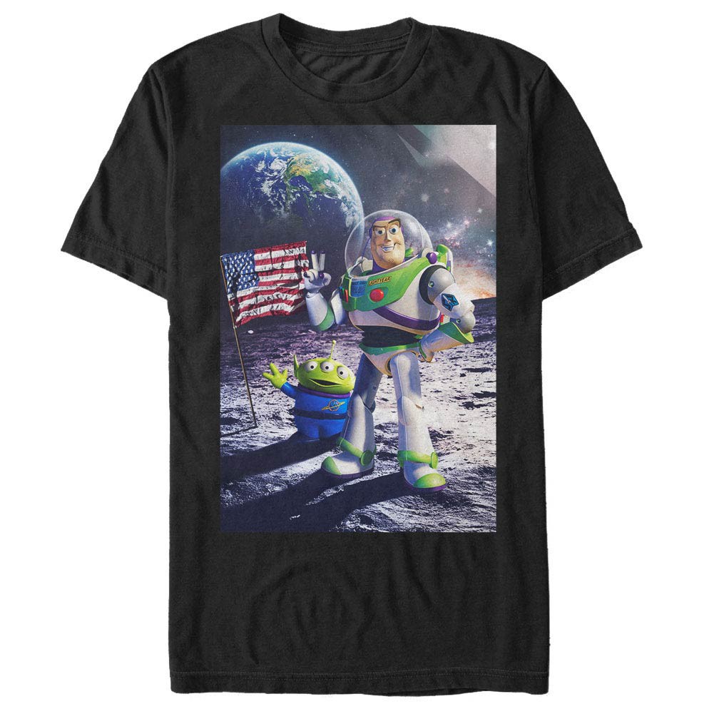 Disney Pixar Toy Story 1-3 Cosmic Explorer Black T-Shirt