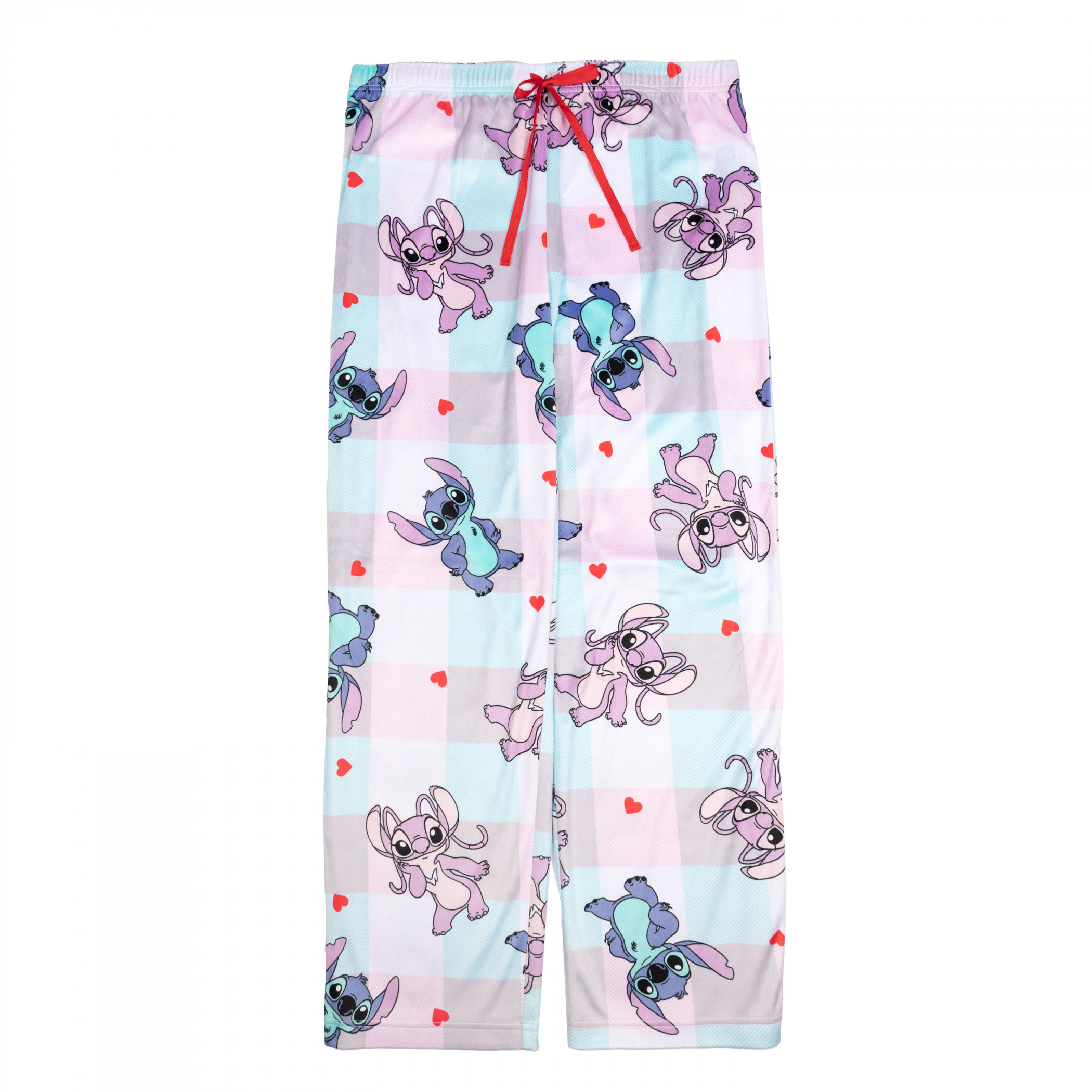 Lilo and Stitch - Stich and Angel Pastel Flannel Pattern Sleep Pants