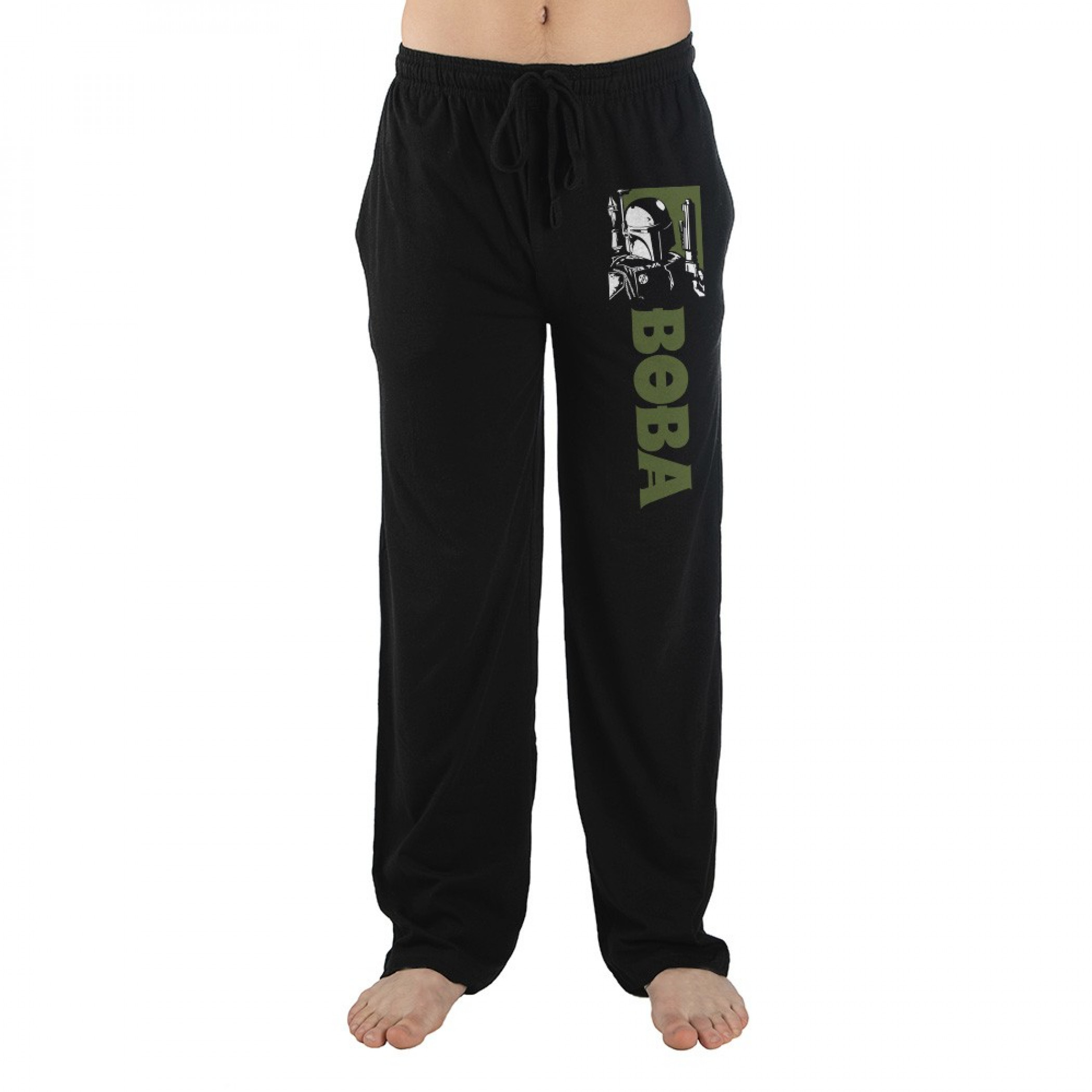 Star Wars Boba Fett Character Image and Text Pajama Sleep Pants