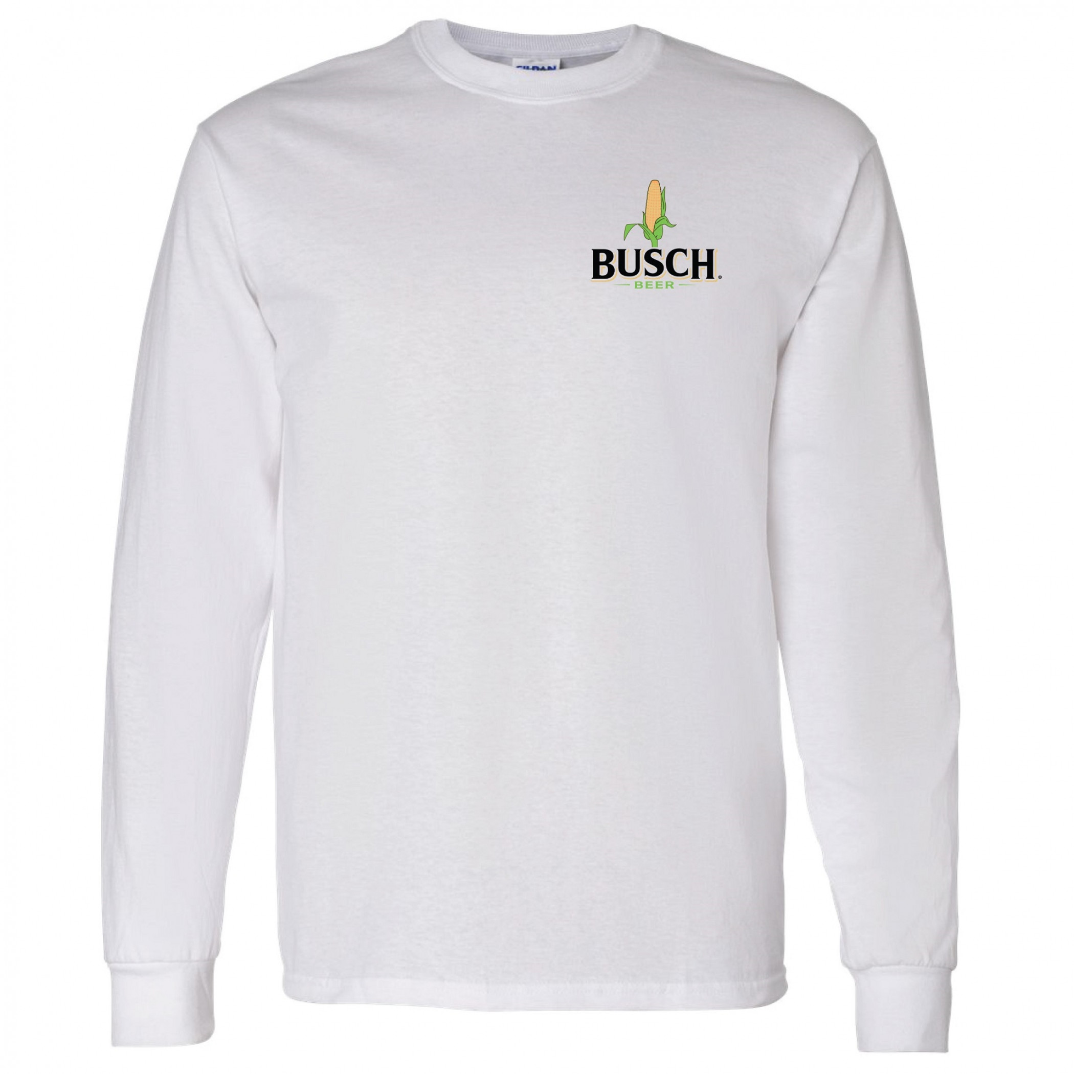 Busch Beer Corn Chest Logo Long Sleeve Shirt