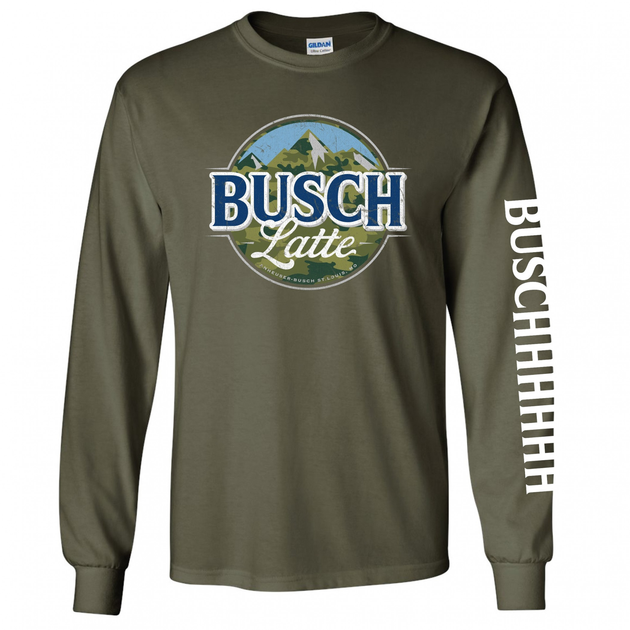 Busch Latte Camouflage Logo Long Sleeve Shirt