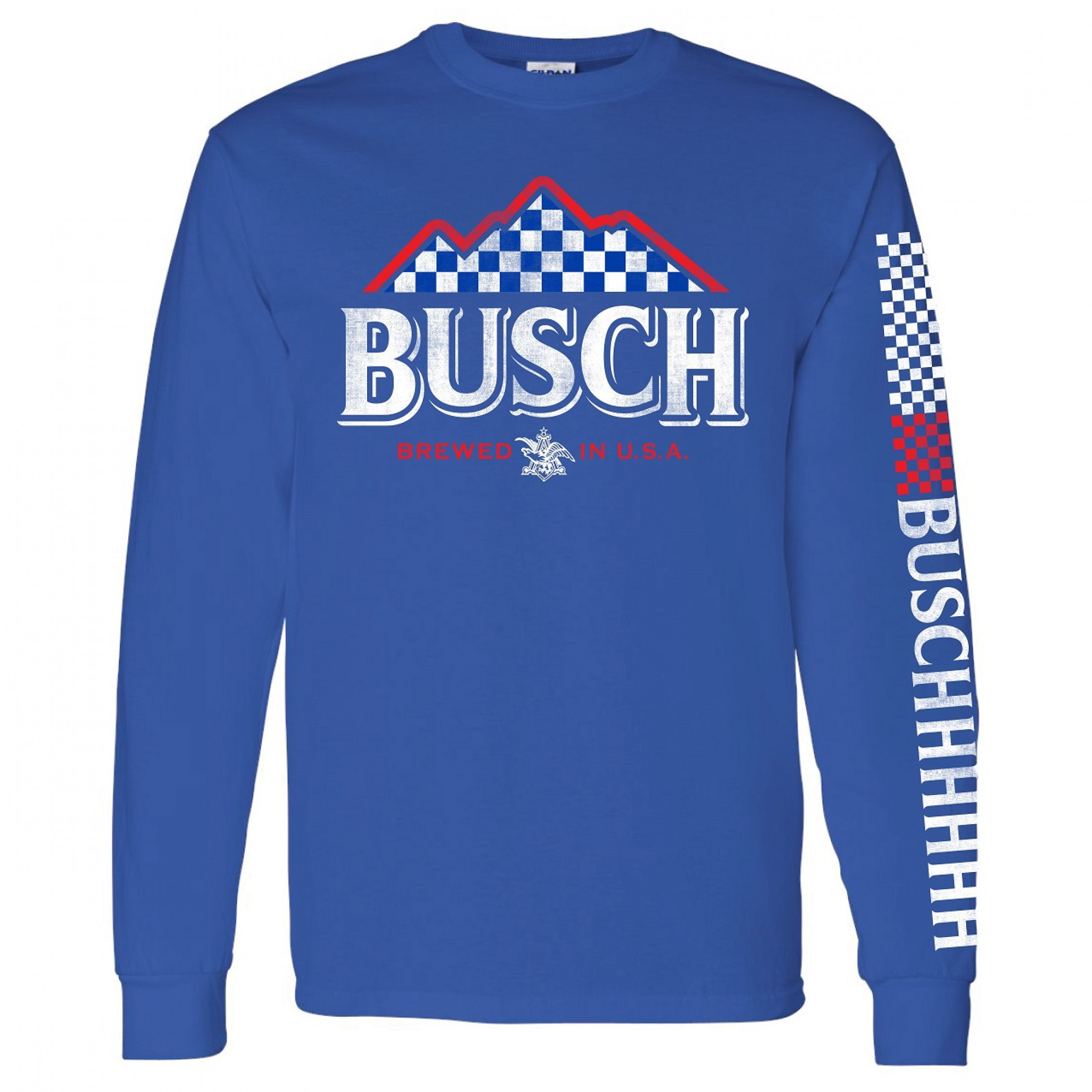 Busch Beer Racing Sleeve Print Long Sleeve Shirt