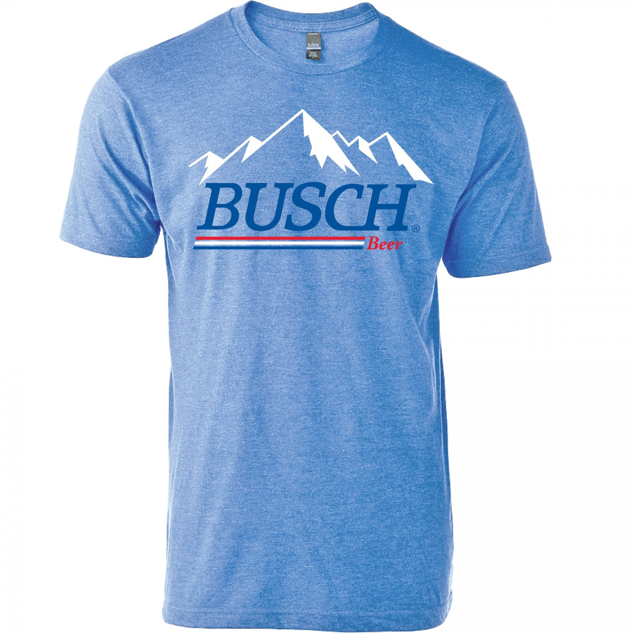 Busch Beer Mountain Logo Red White and Blue T-Shirt