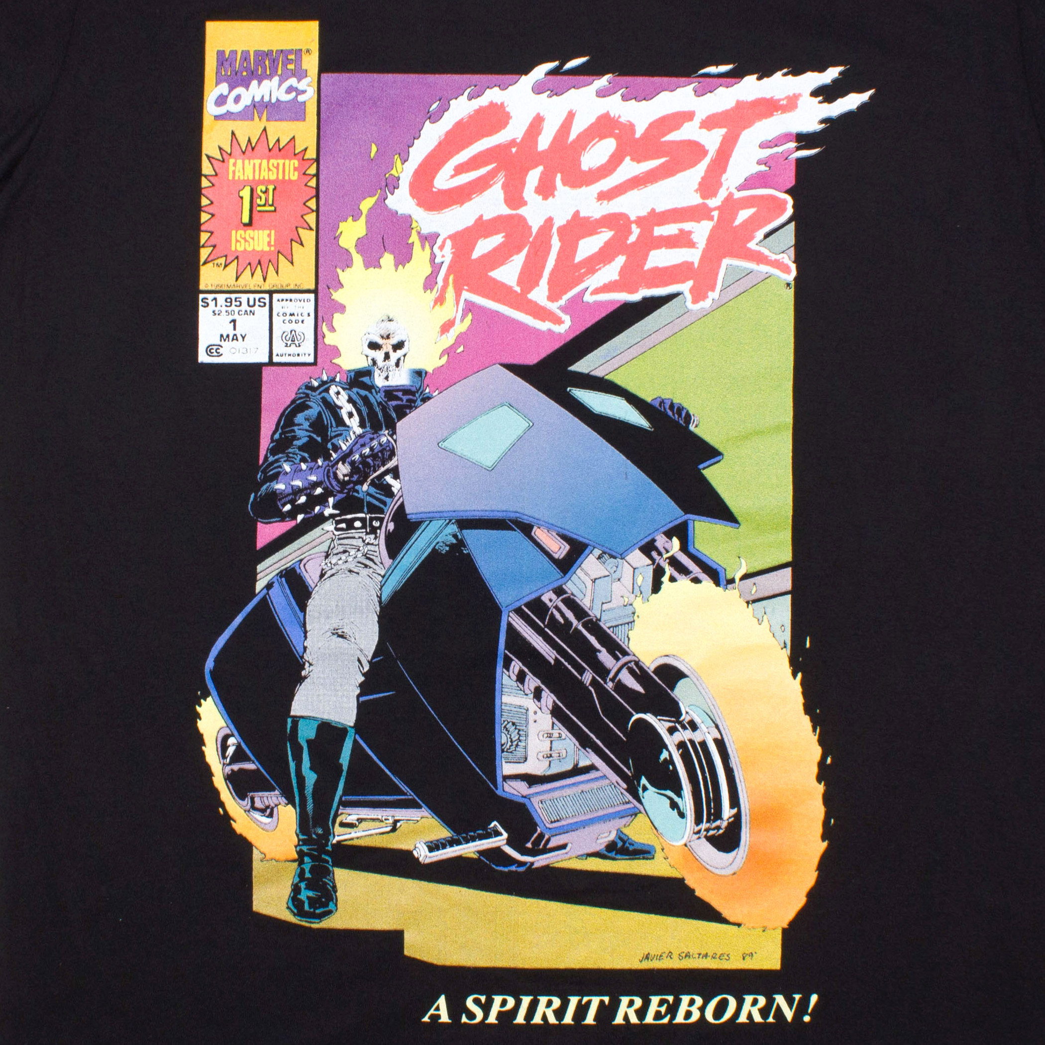 Ghost Rider "A Spirit Reborn" Marvel Comic Cover T-Shirt