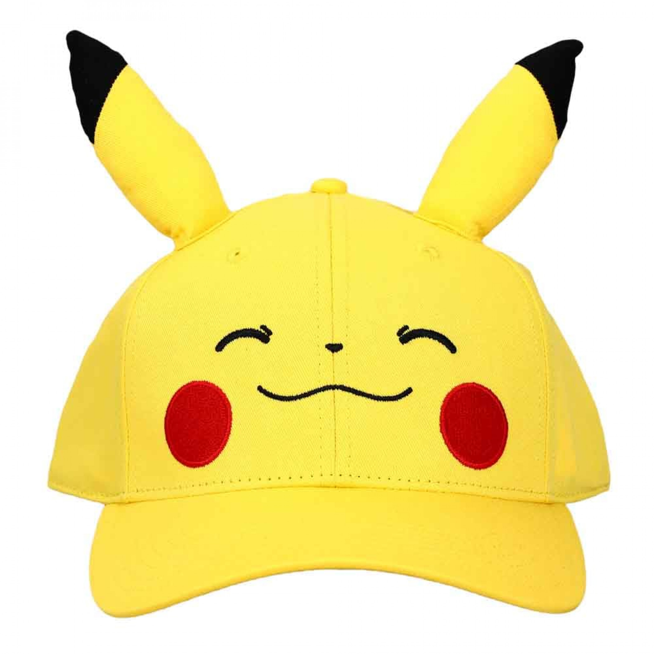 Pokemon Pikachu Smiles Snapback Hat with Ears