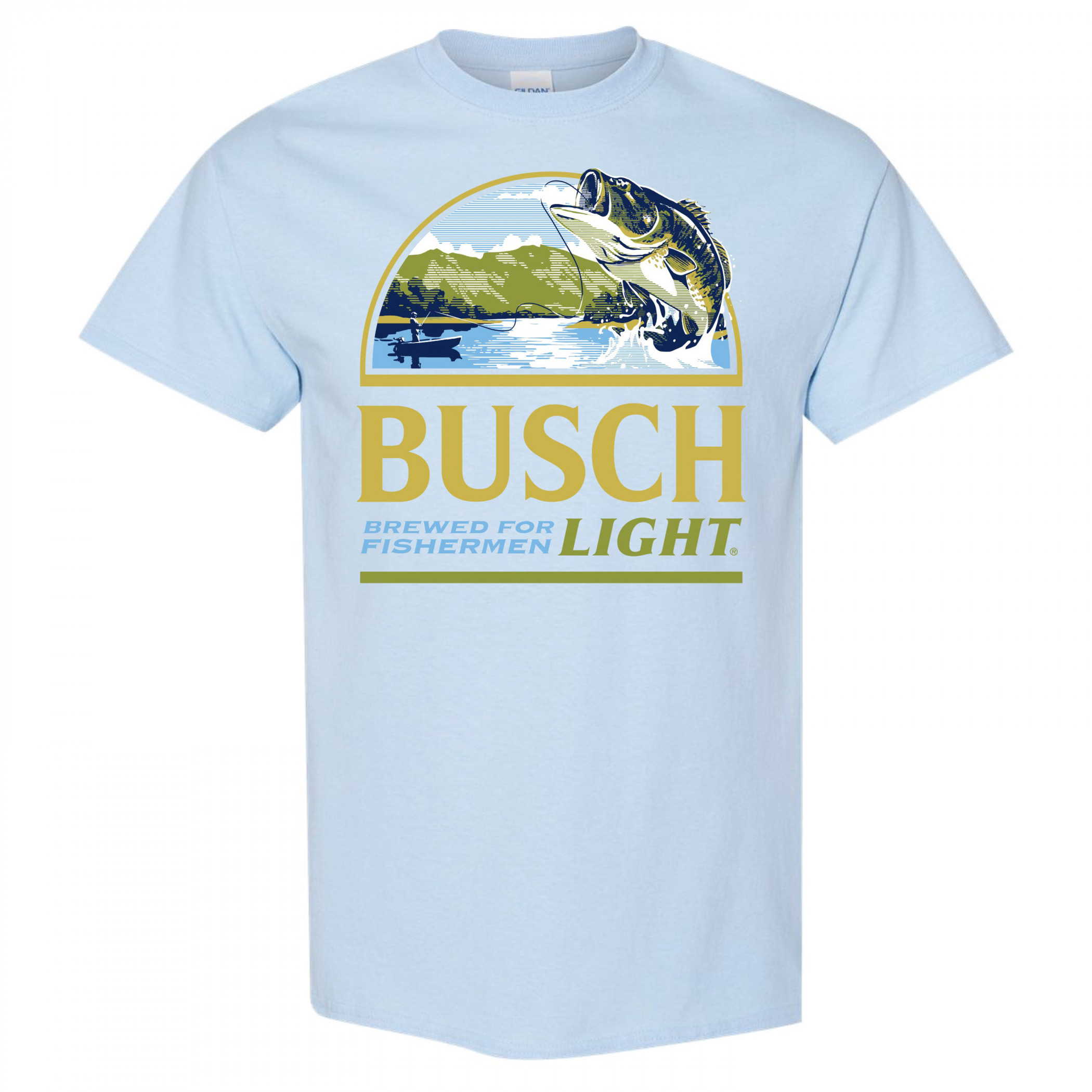 Busch Light Brewed For Fishermen Blue Colorway T-Shirt