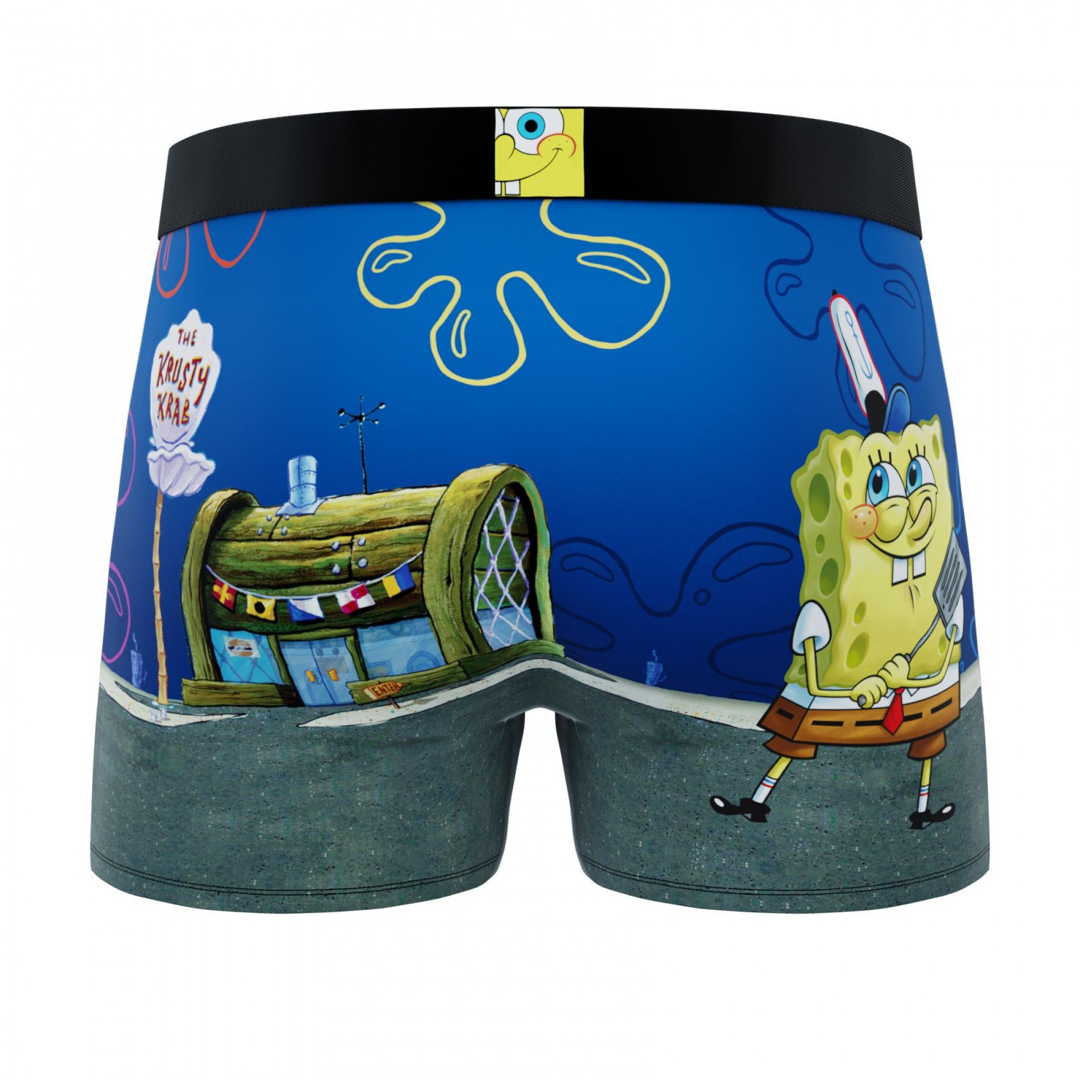 SpongeBob SquarePants The Krusty Krab Men's Crazy Boxer Briefs Shorts