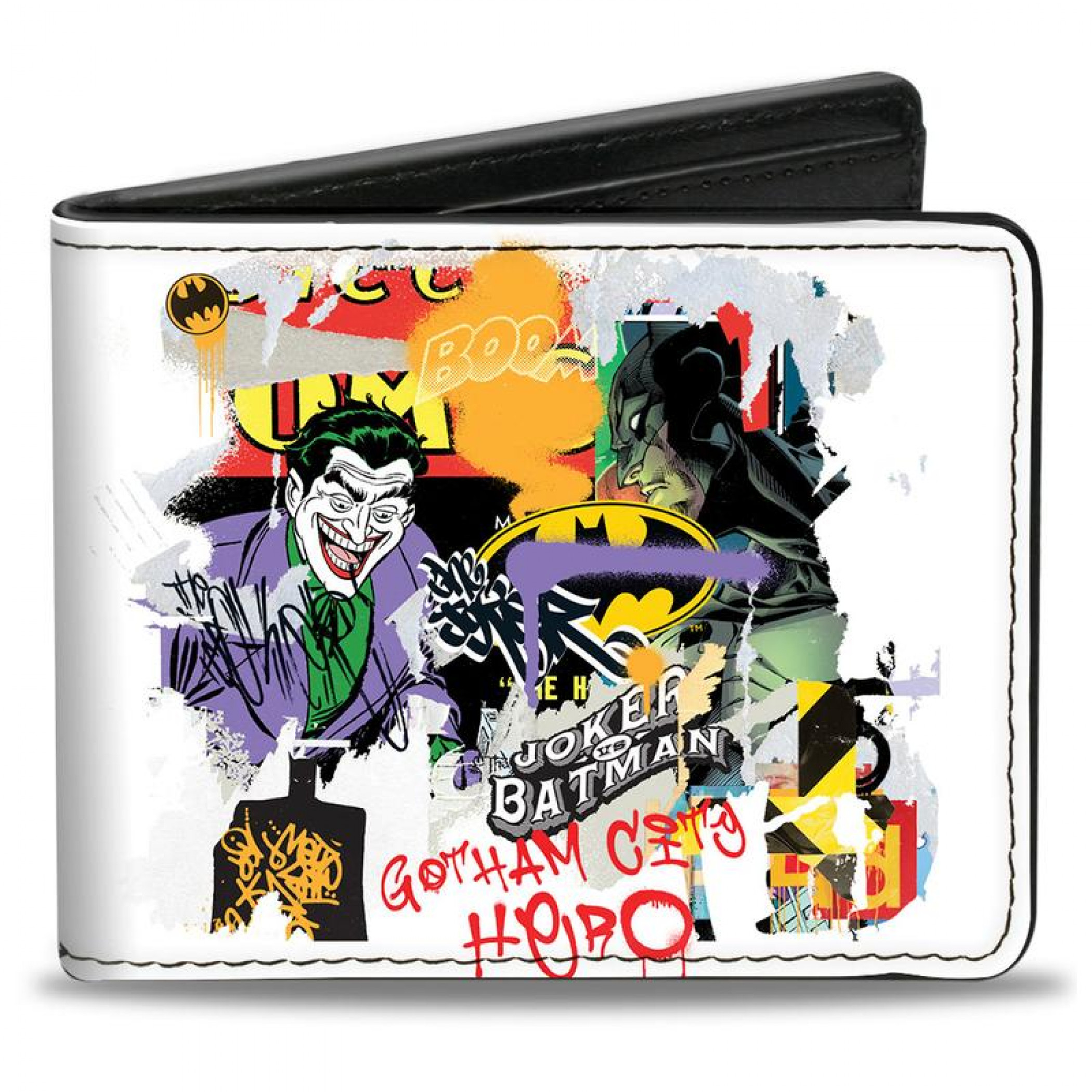 DC Comics Batman VS Joker Graphitti Collage Bi-Fold Wallet