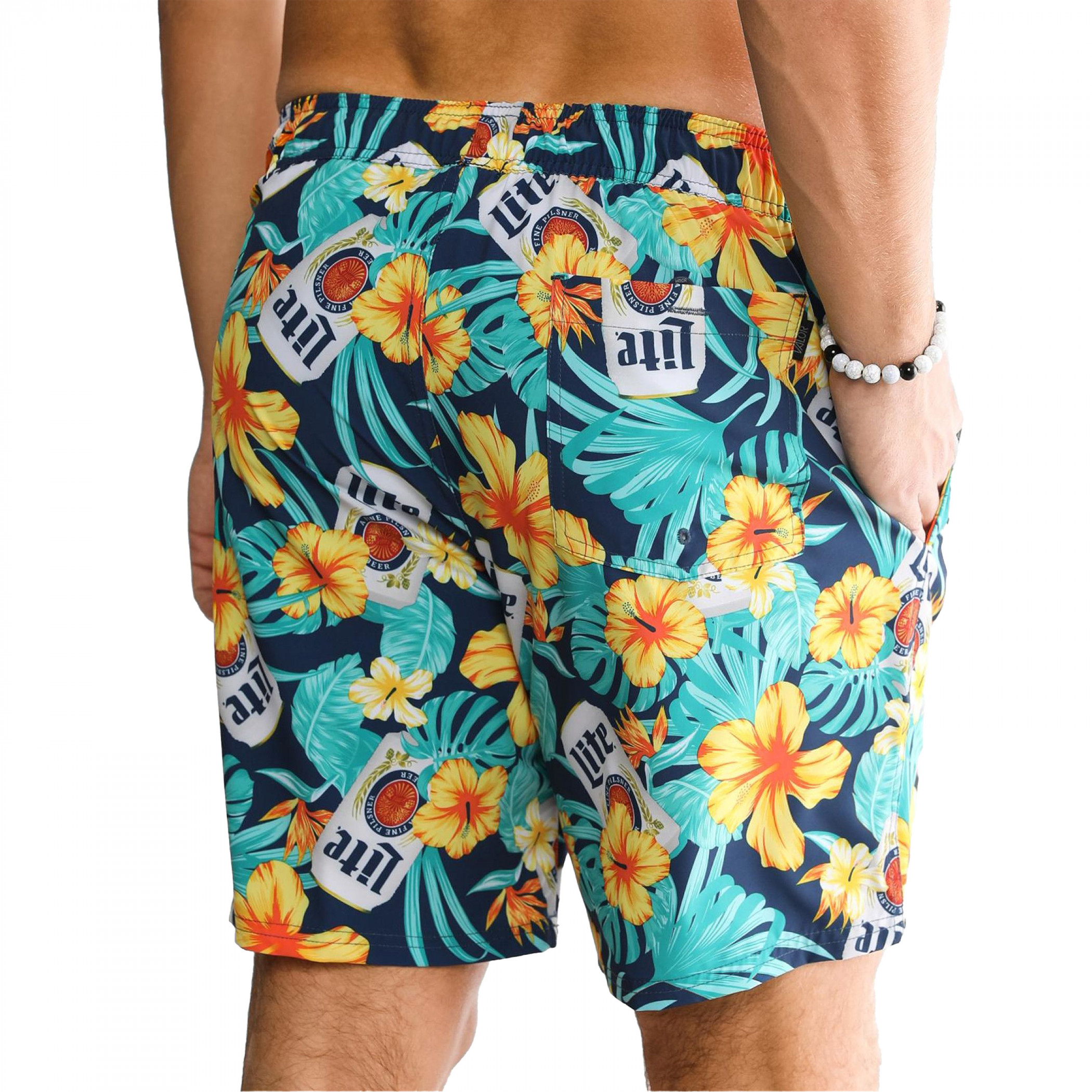 Miller Lite Tropical Cans All Over Print Board Shorts