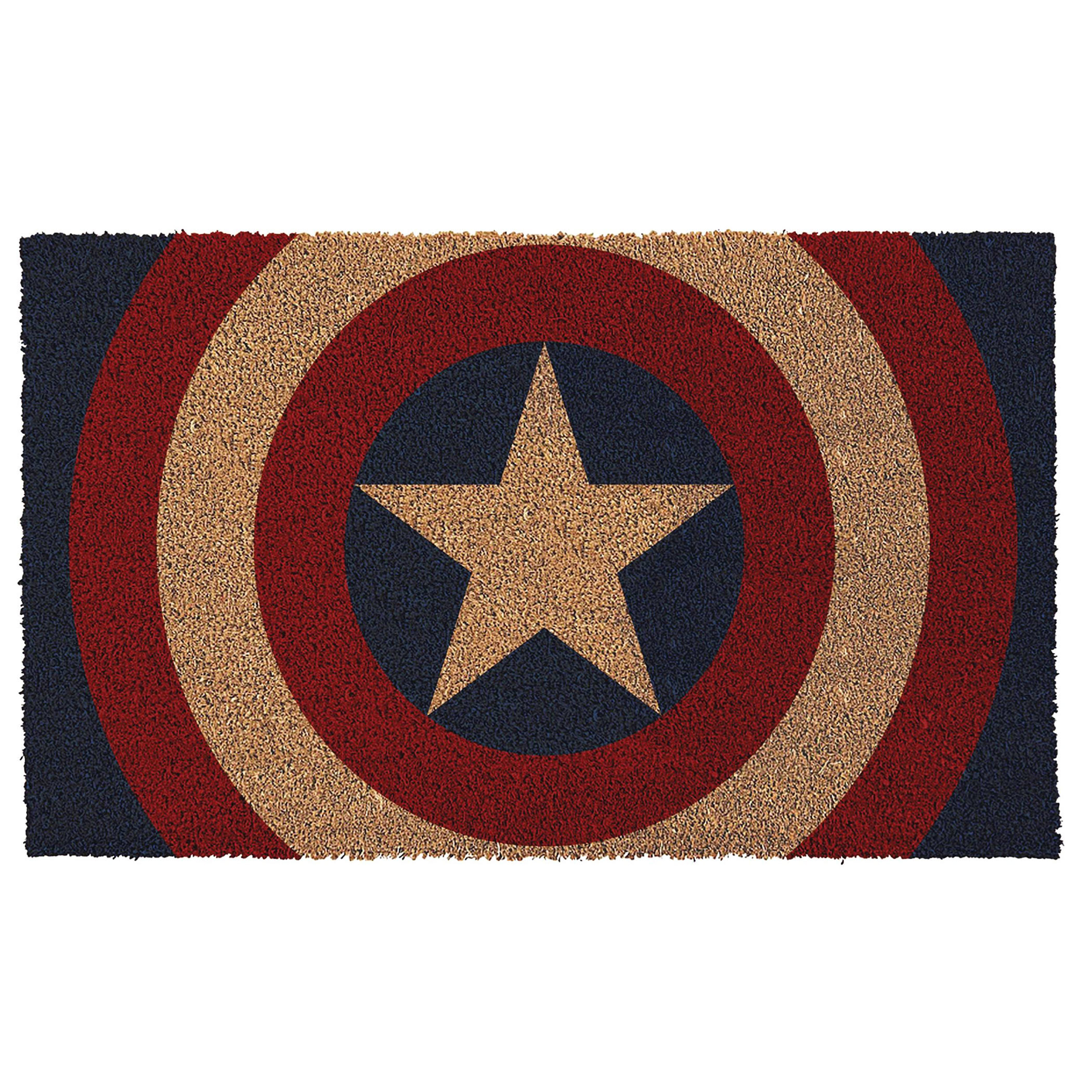 Captain America Shield 17"x 29" Doormat with Non-skid Back