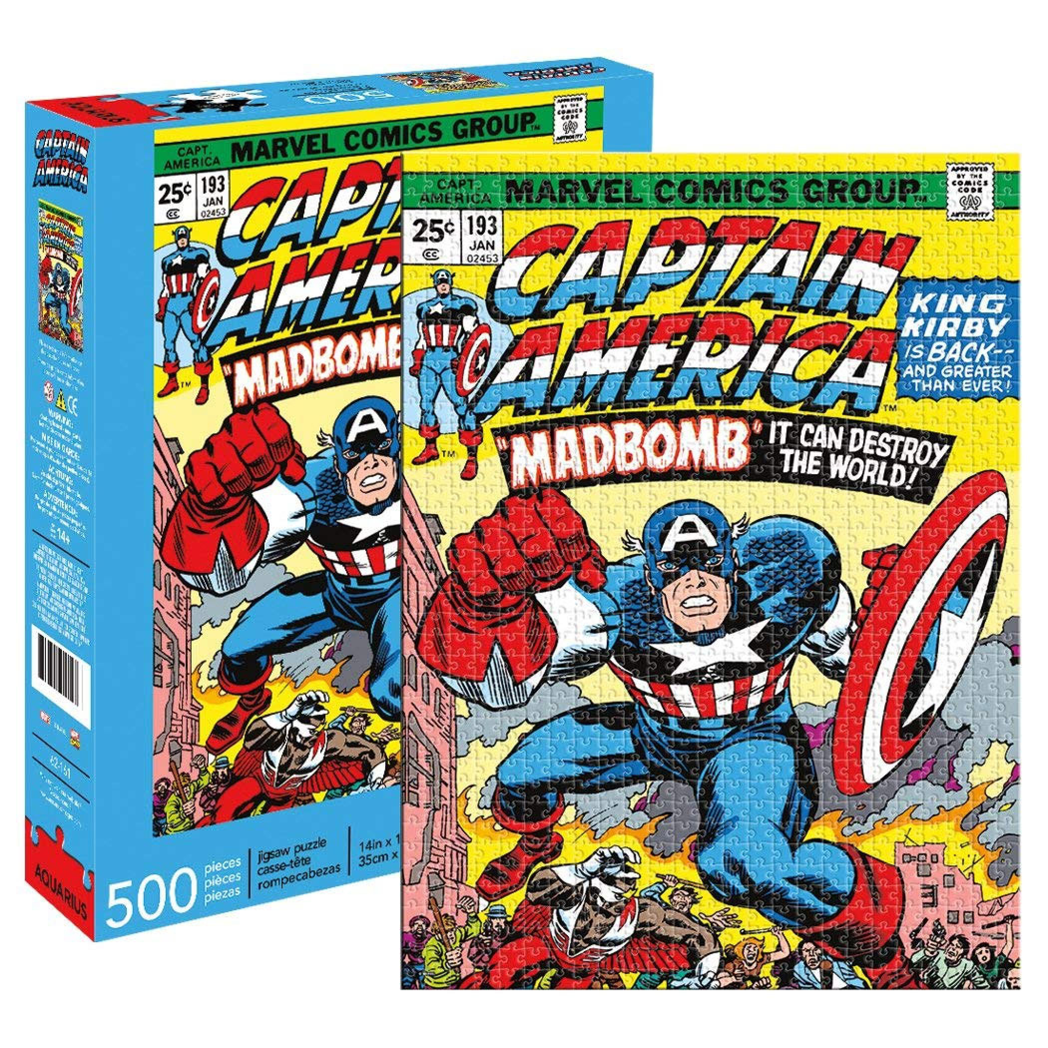 Captain America Mad Bomb Comic Cover 500 Piece Puzzle