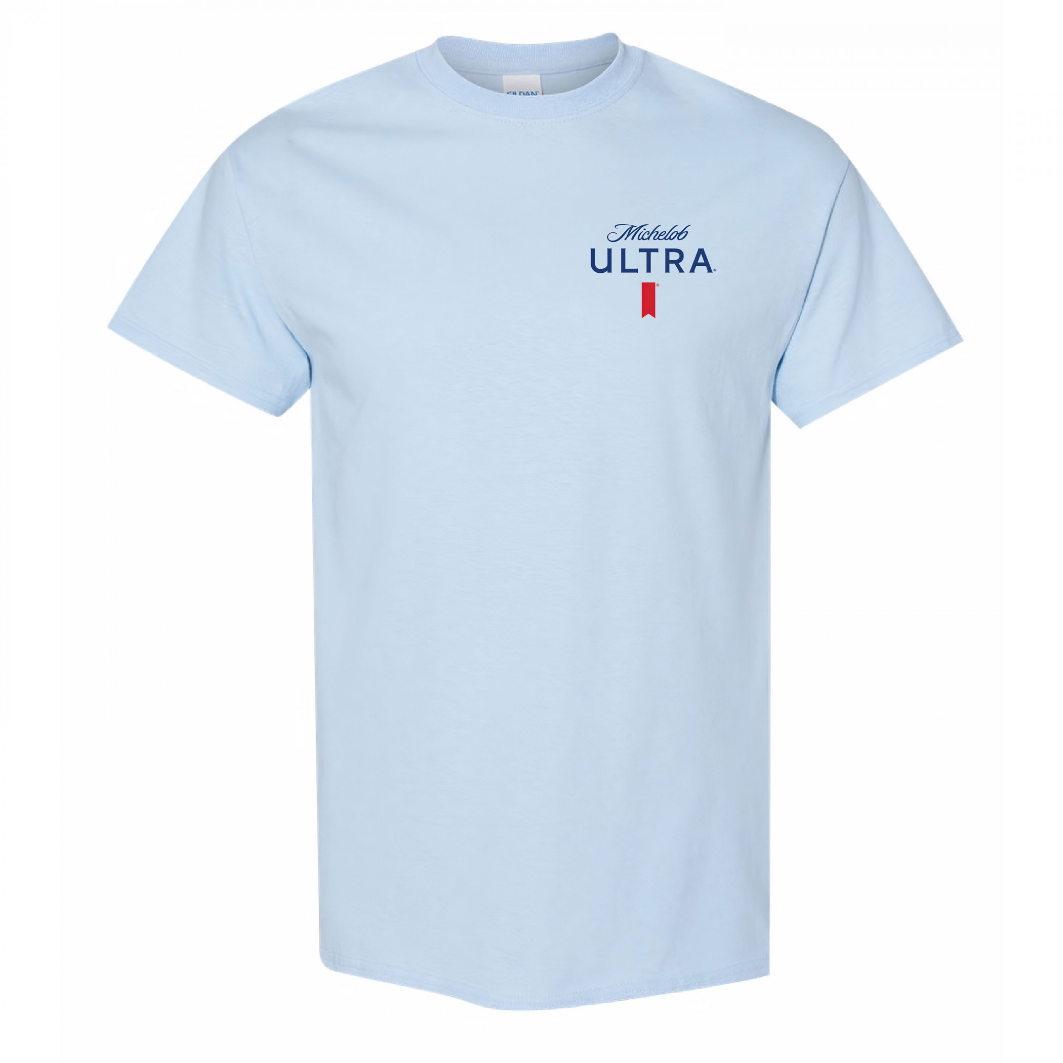 Michelob Ultra Golfing Blue Colorway Front and Back Print T-Shirt