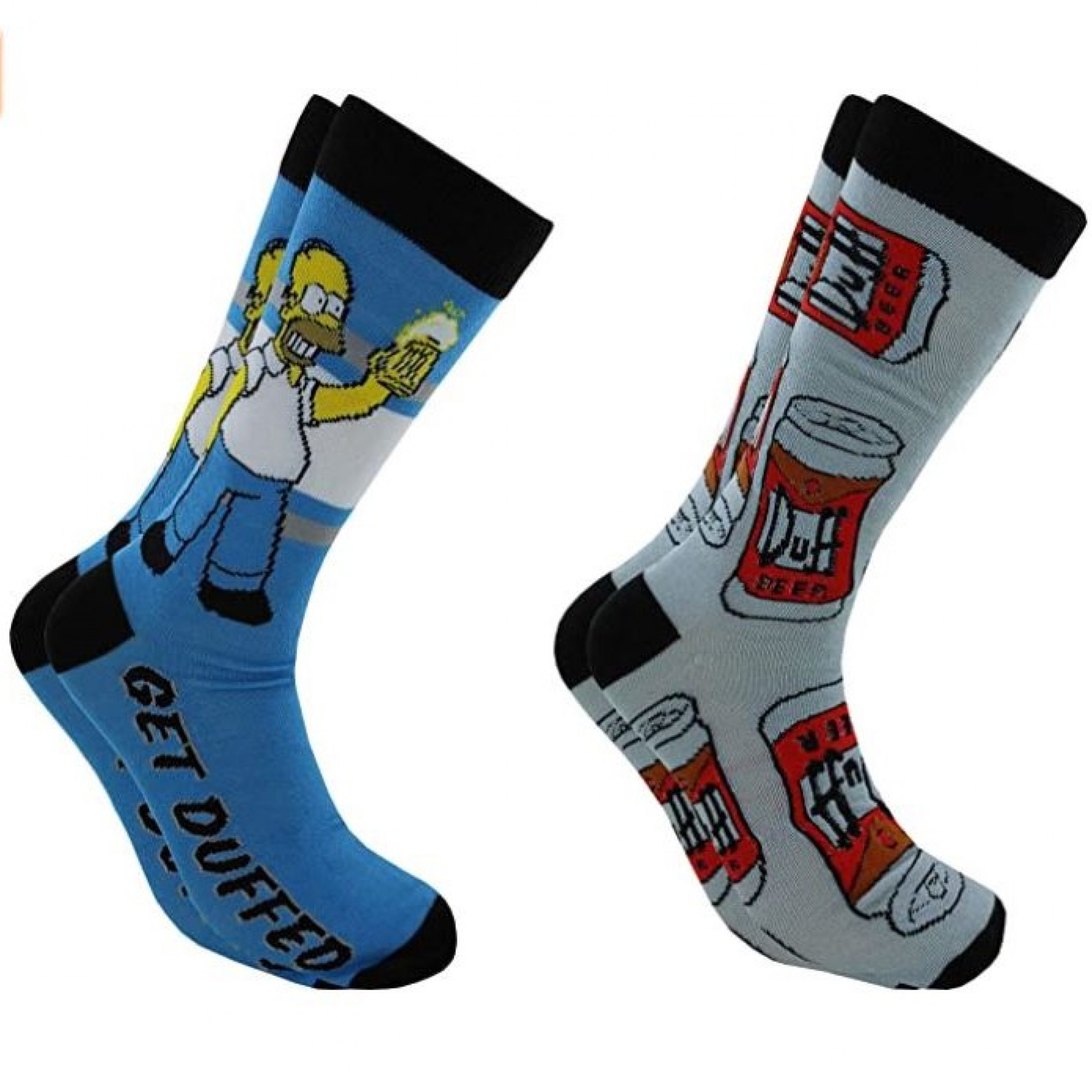 The Simpsons 2 Pack Crew Socks