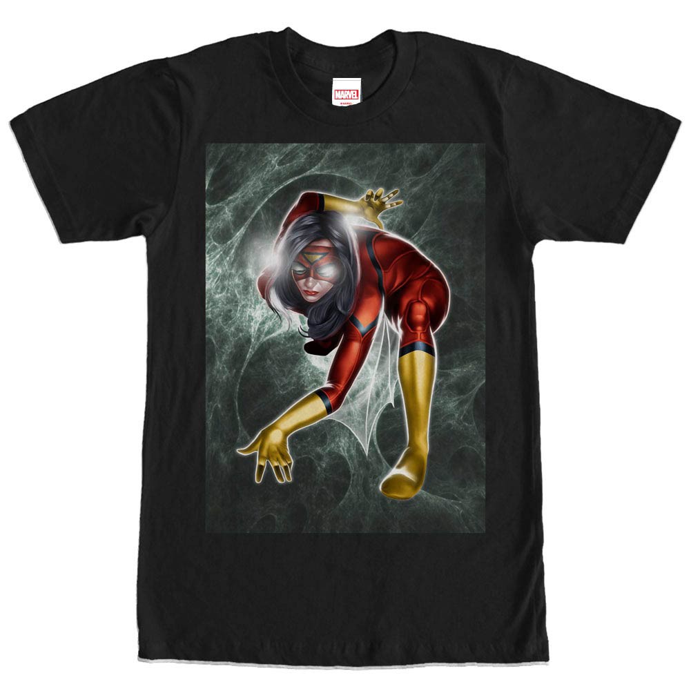 Spider-Man Spider Woman Men's Black T-Shirt