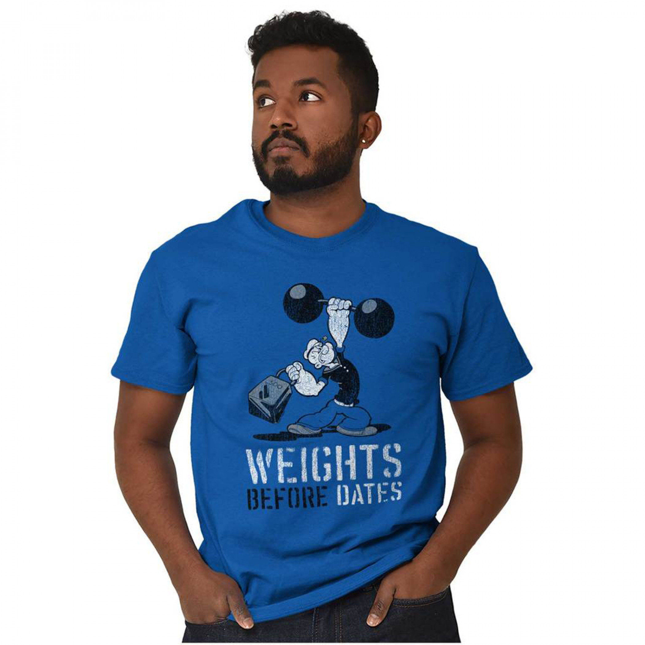 Popeye The Sailor Man Character Weights Before Dates T-Shirt