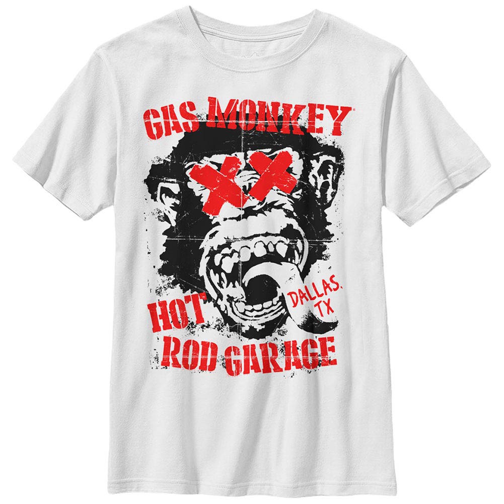 Gas Monkey Garage Monkey Uprising White Youth T-Shirt