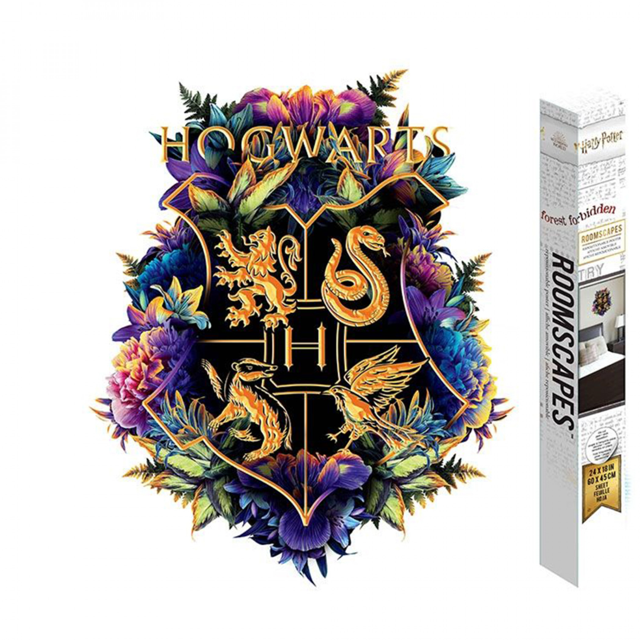 Harry Potter Hogwarts Floral Houses Crest RoomScapes Wall Decal
