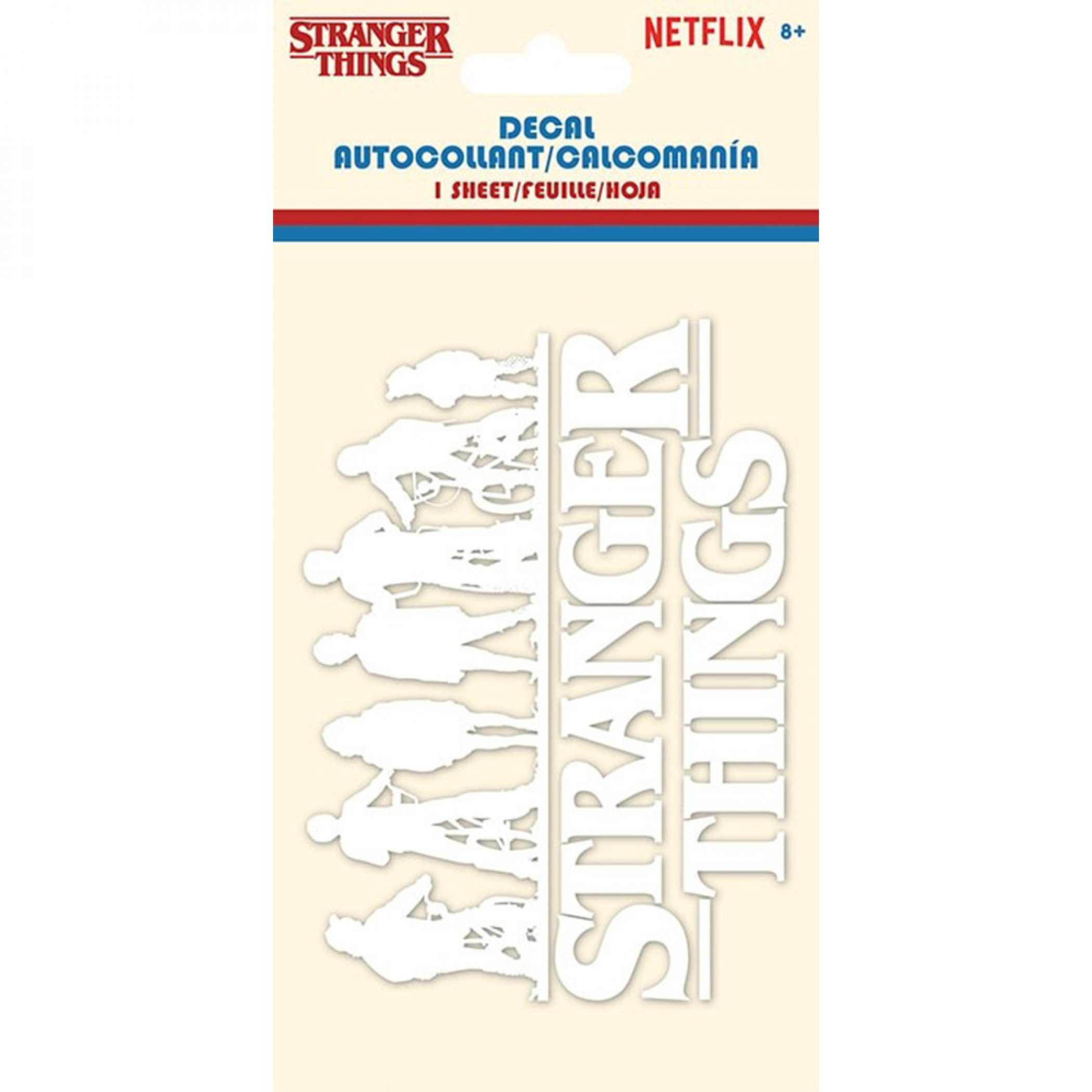Stranger Things 3 Bikes Silhouette with White Logo Decal