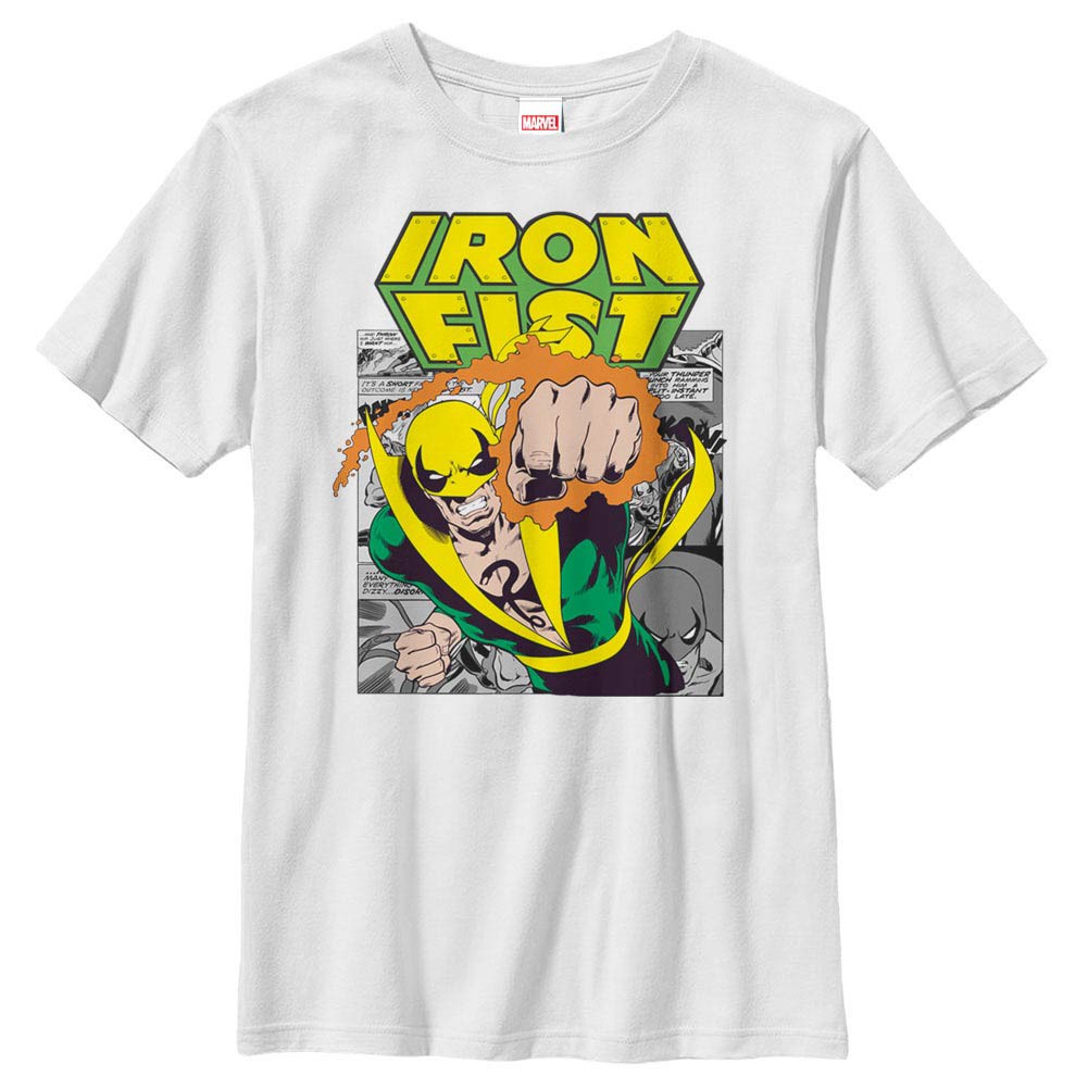 Marvel Teams Iron Punch White Youth T-Shirt
