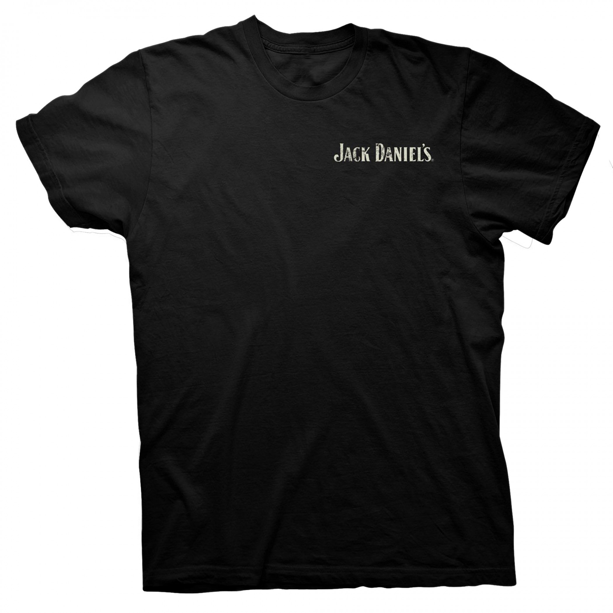 Jack Daniel's No.7 Fine Old Whiskey Worn Logo Black T-Shirt