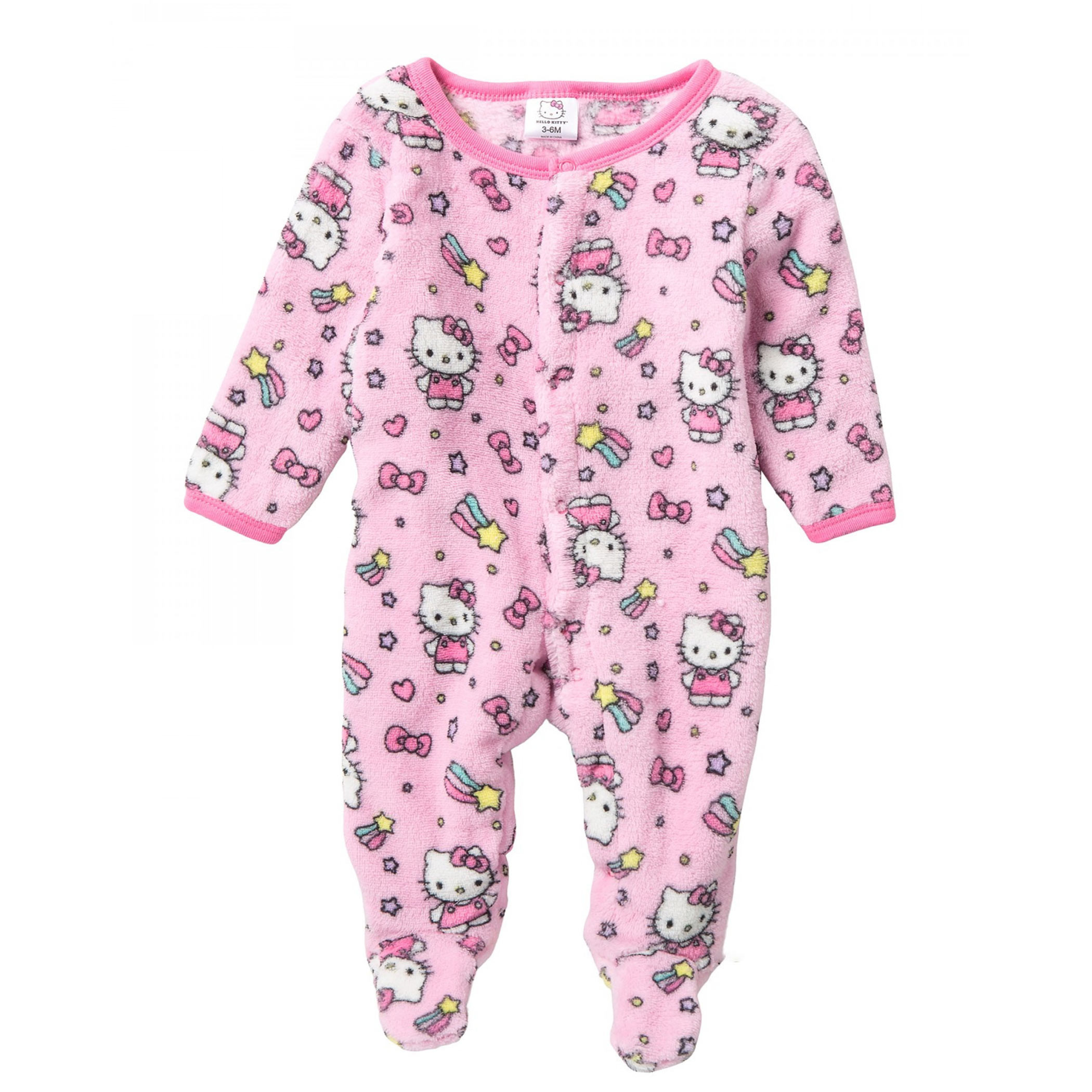 Play* Hello Kitty, Pink Fleece Footless Sleeper - Size XS (4-5