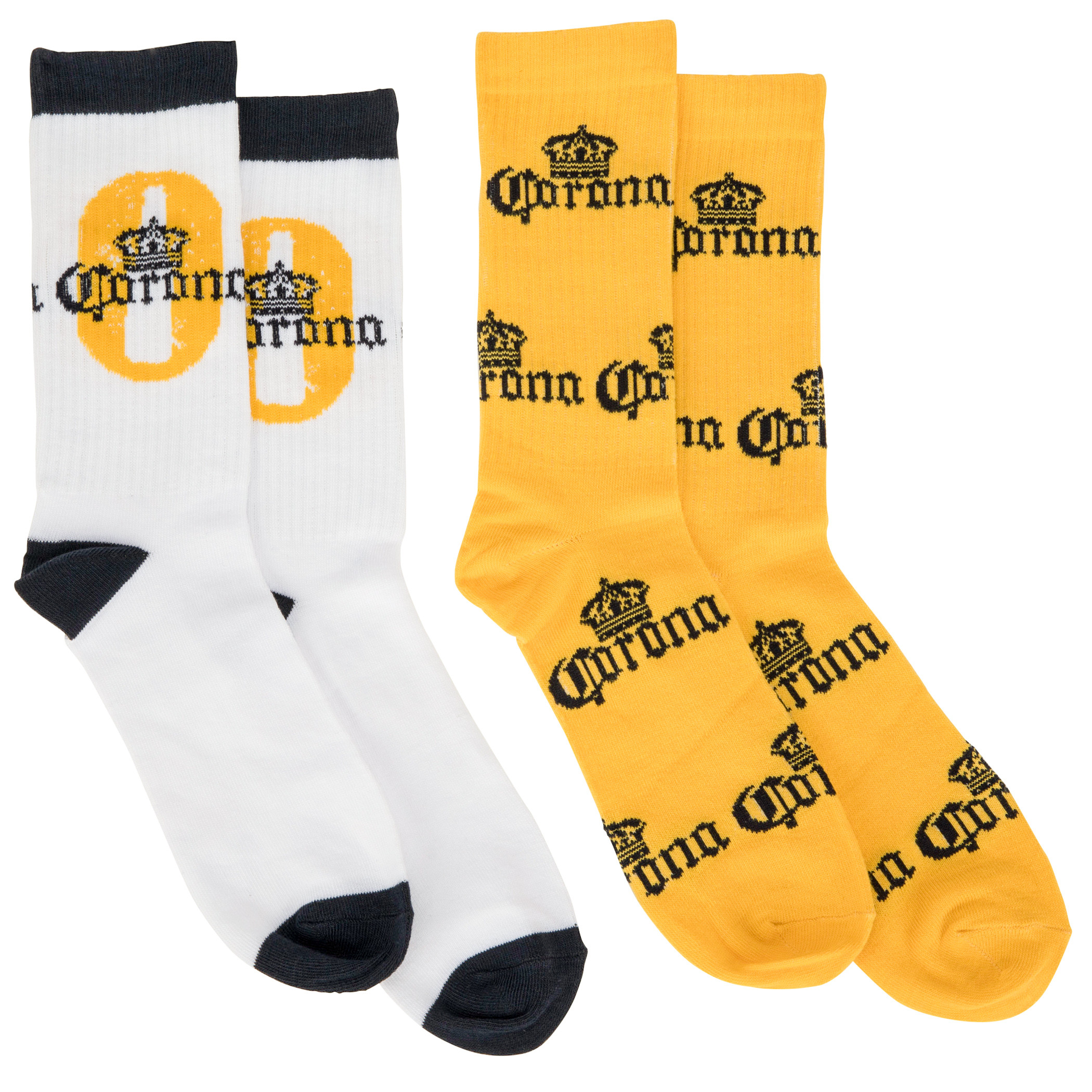 Corona Extra Classic Logos Men's Crew Socks 2-Pack