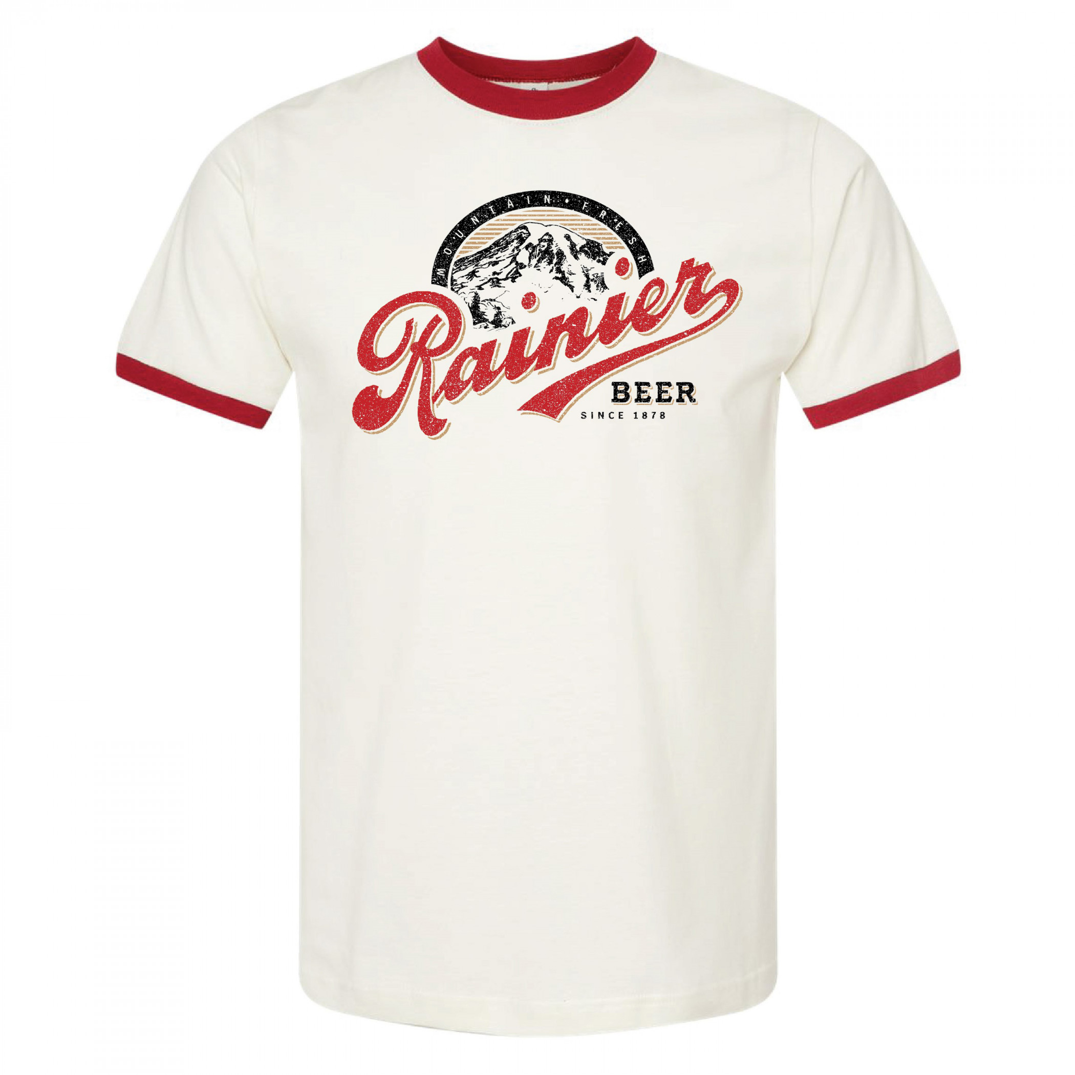 Rainier Beer Mountain Fresh Ringer T-Shirt