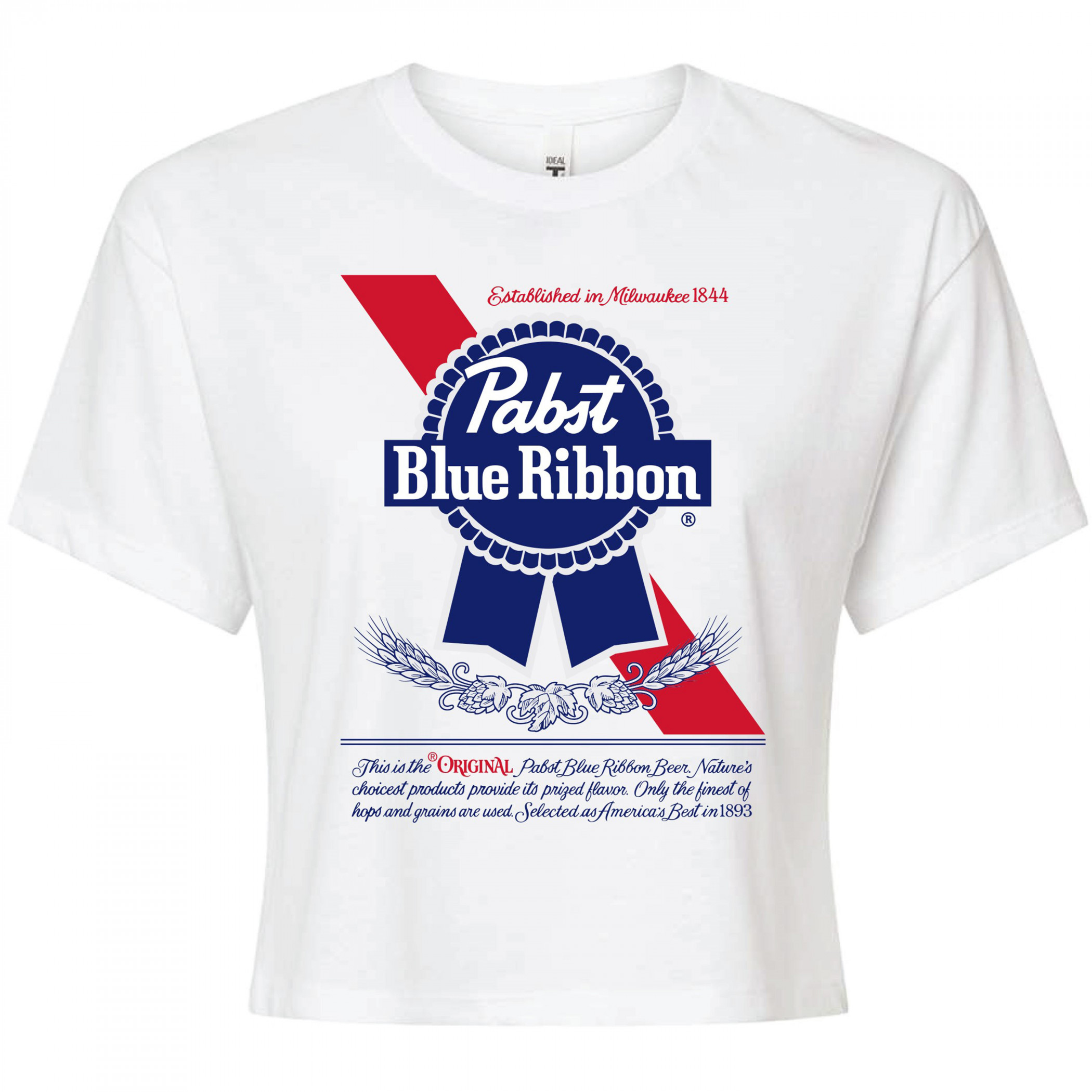 Pabst Blue Ribbon Logo Women's Crop Top T-Shirt