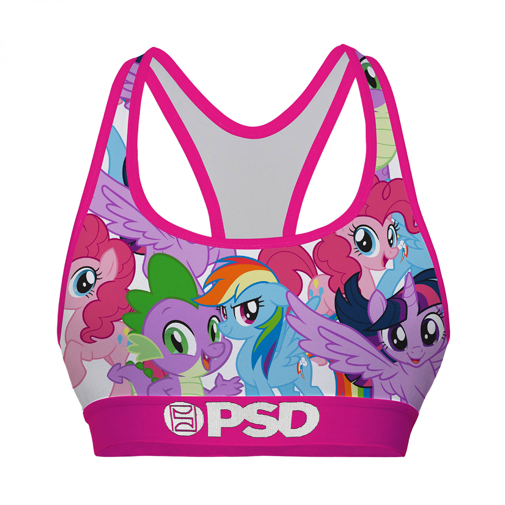 My Little Pony Friendship Is Magic Pony Power PSD Racerback Sports Bra