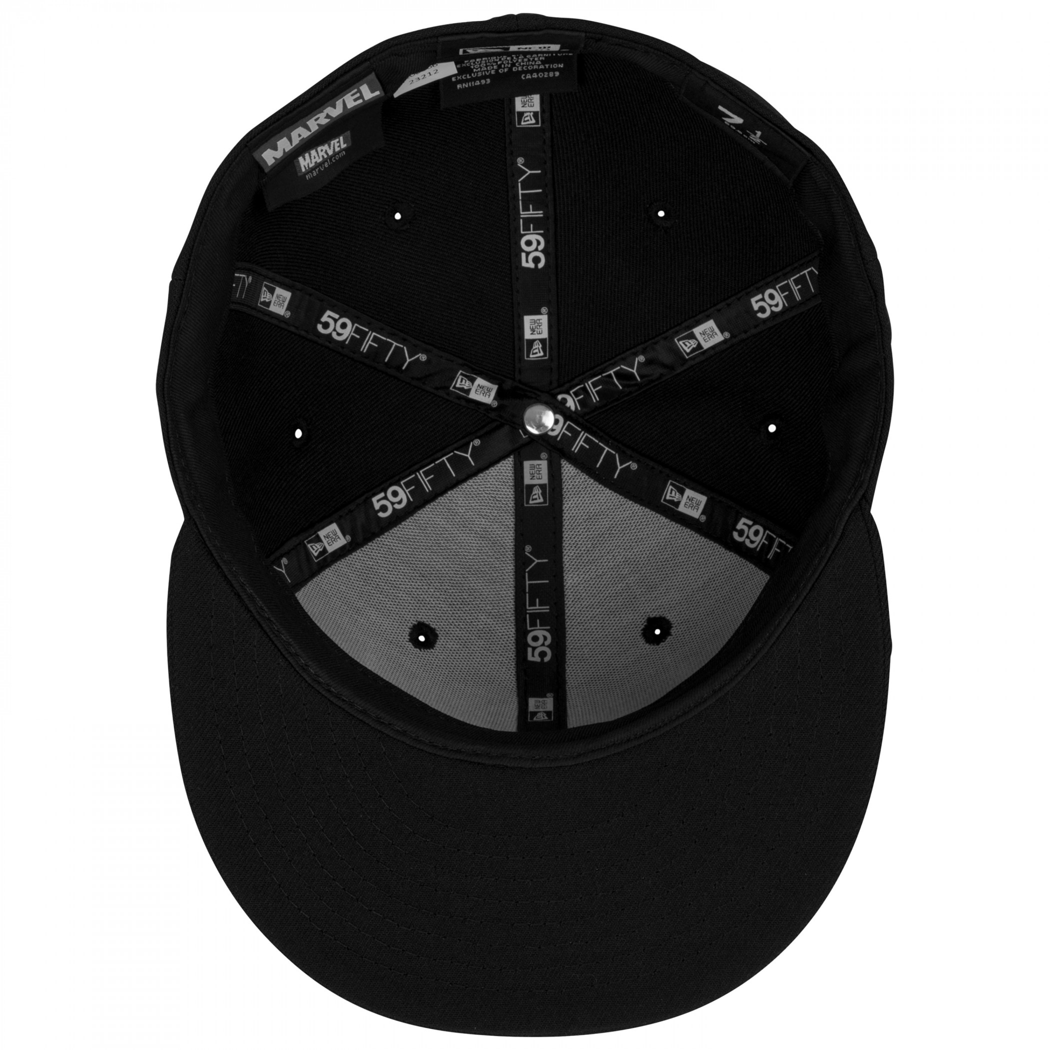 Punisher Logo Black on Black New Era 59Fifty Fitted Hat