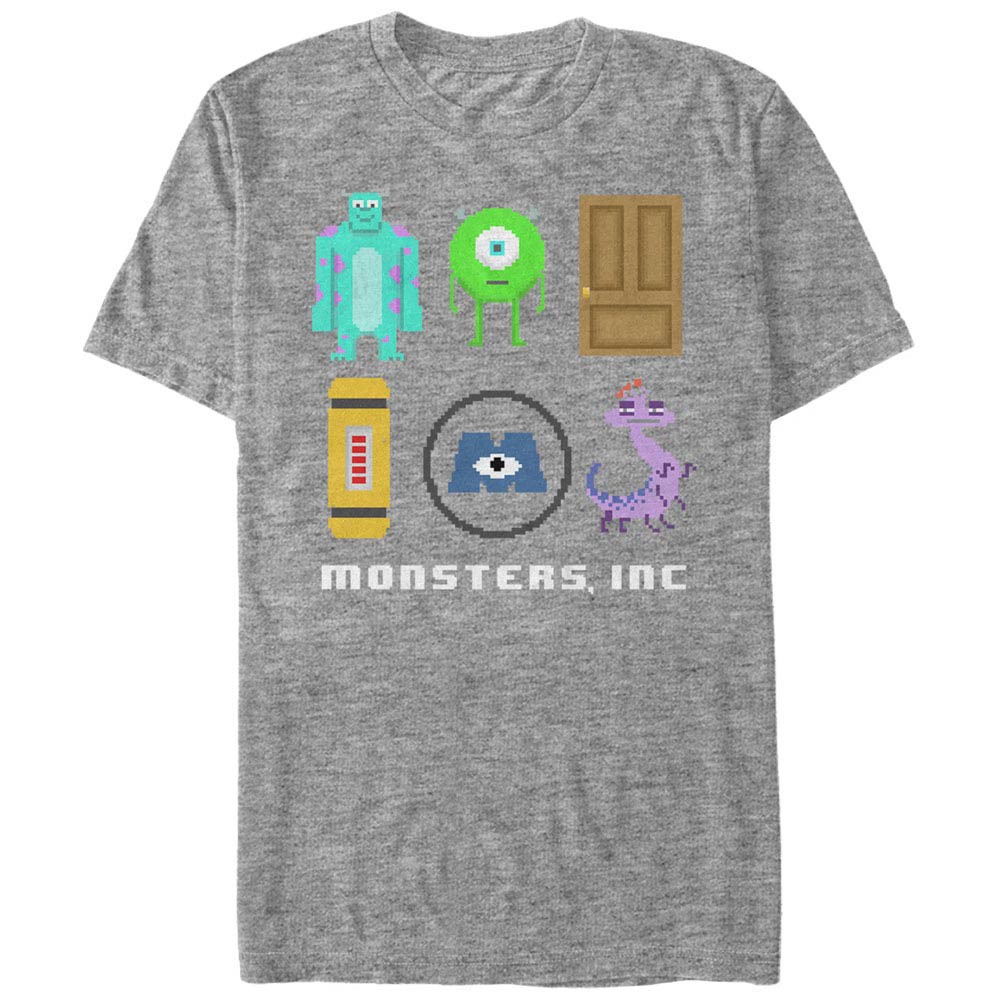 Disney Pixar Monsters Inc University Pixel Squad Gray T-Shirt