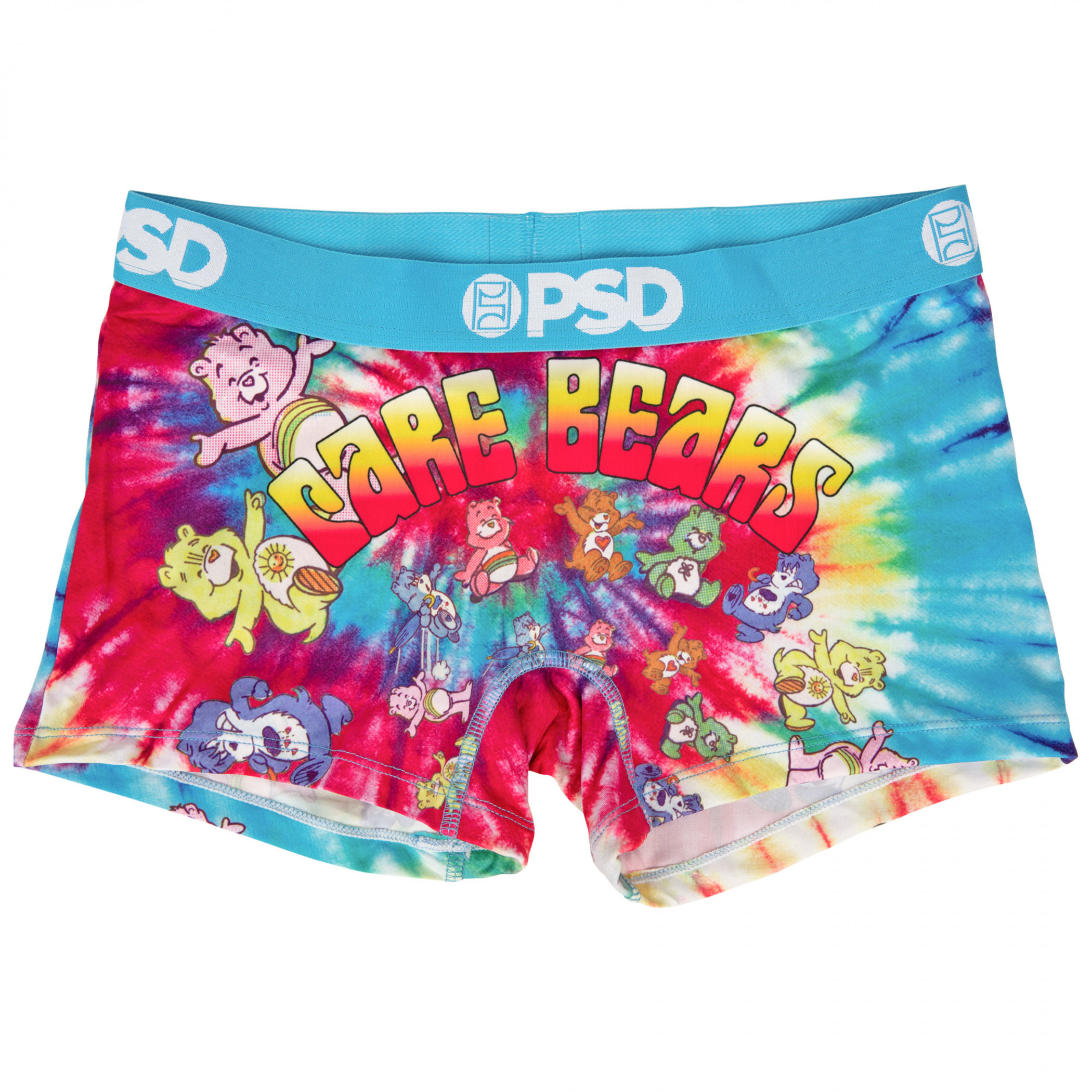 Care Bears Tie-Dye Spirals Boy Shorts PSD Underwear